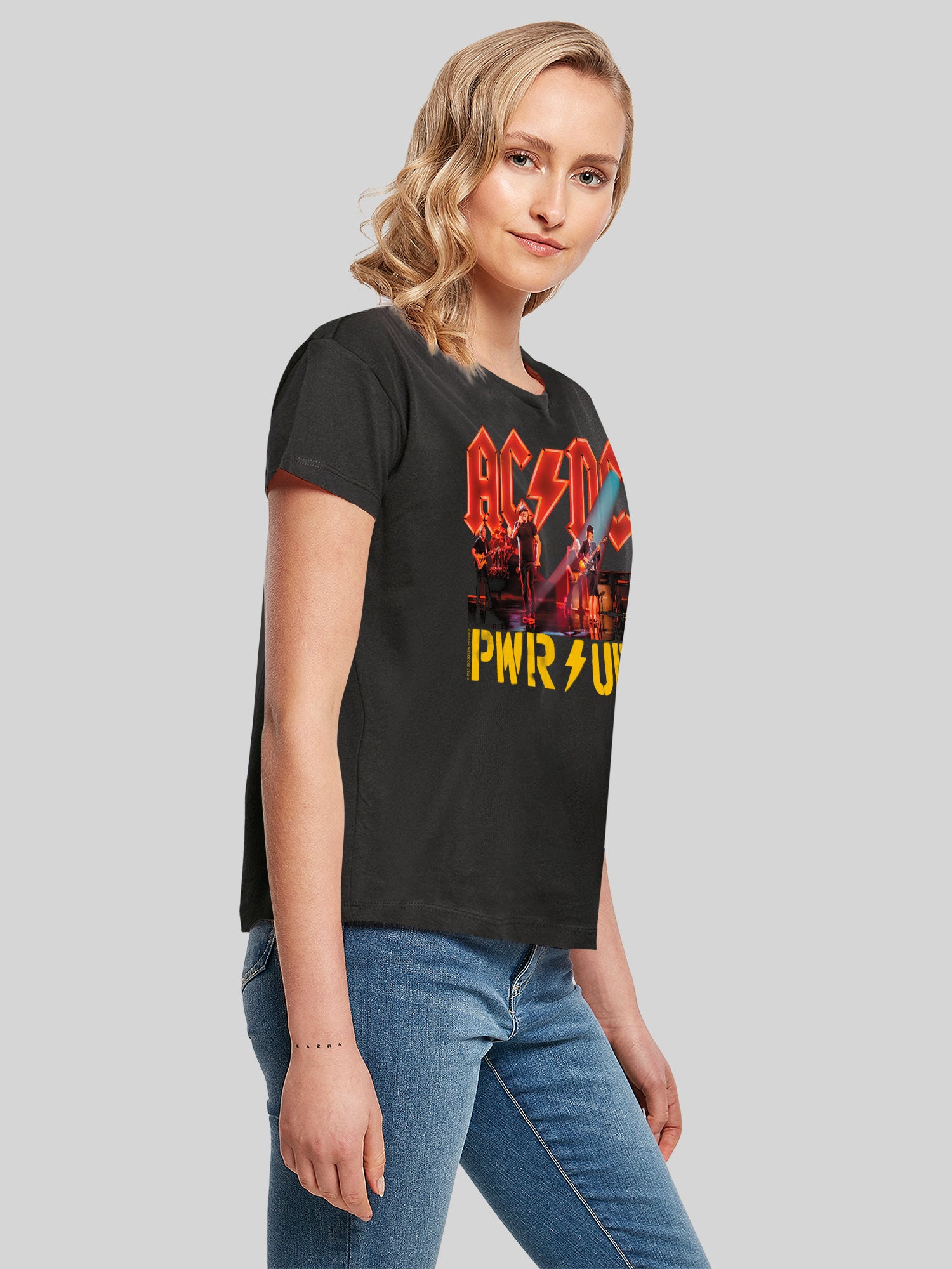 ACDC PWRUP Bühnenlichter Damen Box T-Shirt