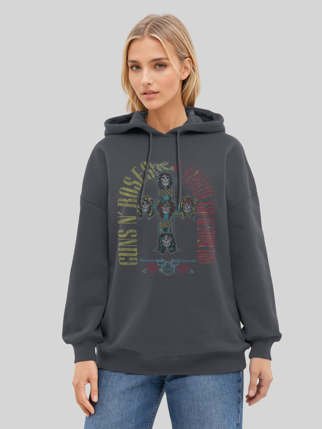 Tour Guns N 'Roses 1988 | Sweat à capuche surdimensionné pour femmes