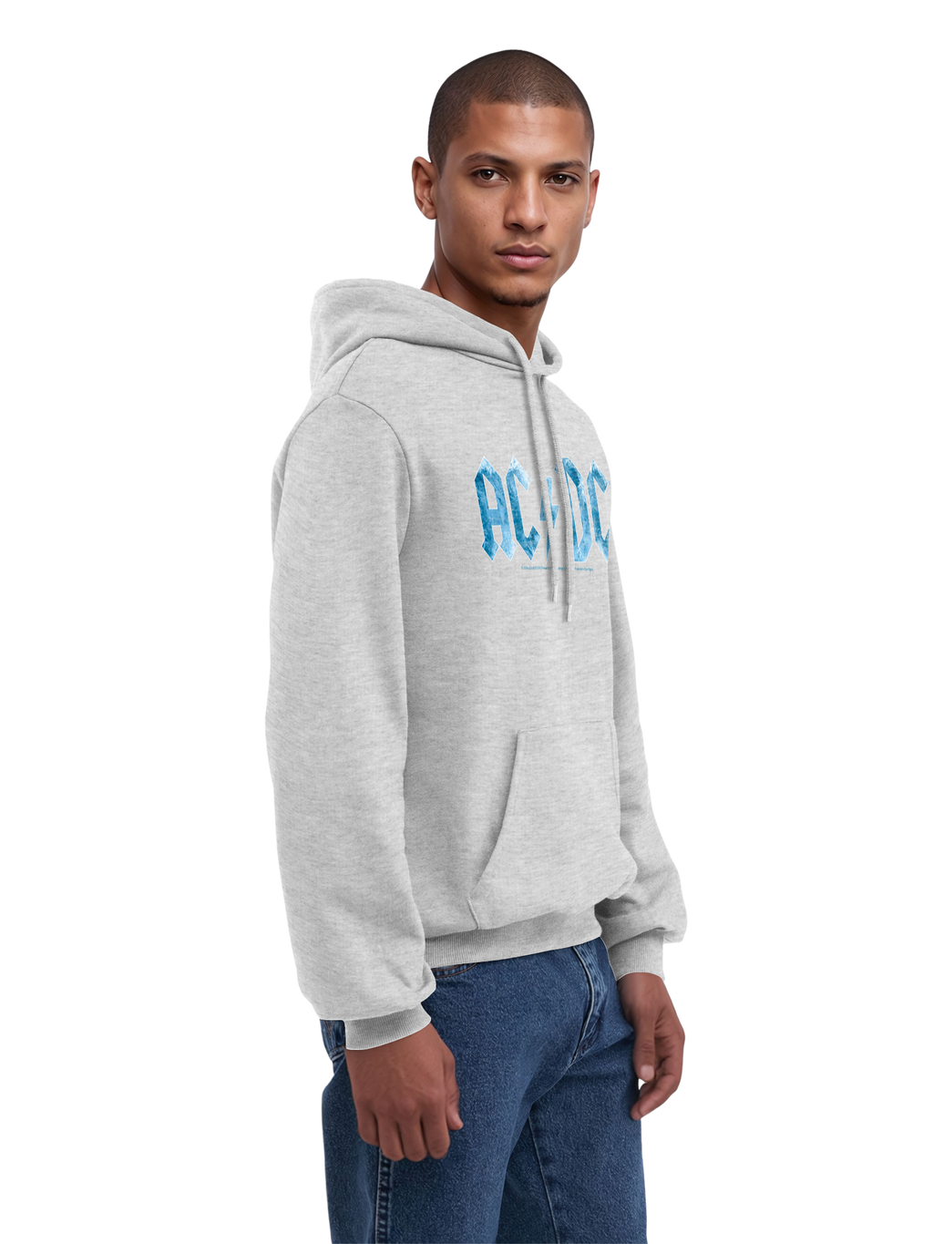 ACDC Blue Ice Logo avec True Blanks | Hoodie régulier pour hommes