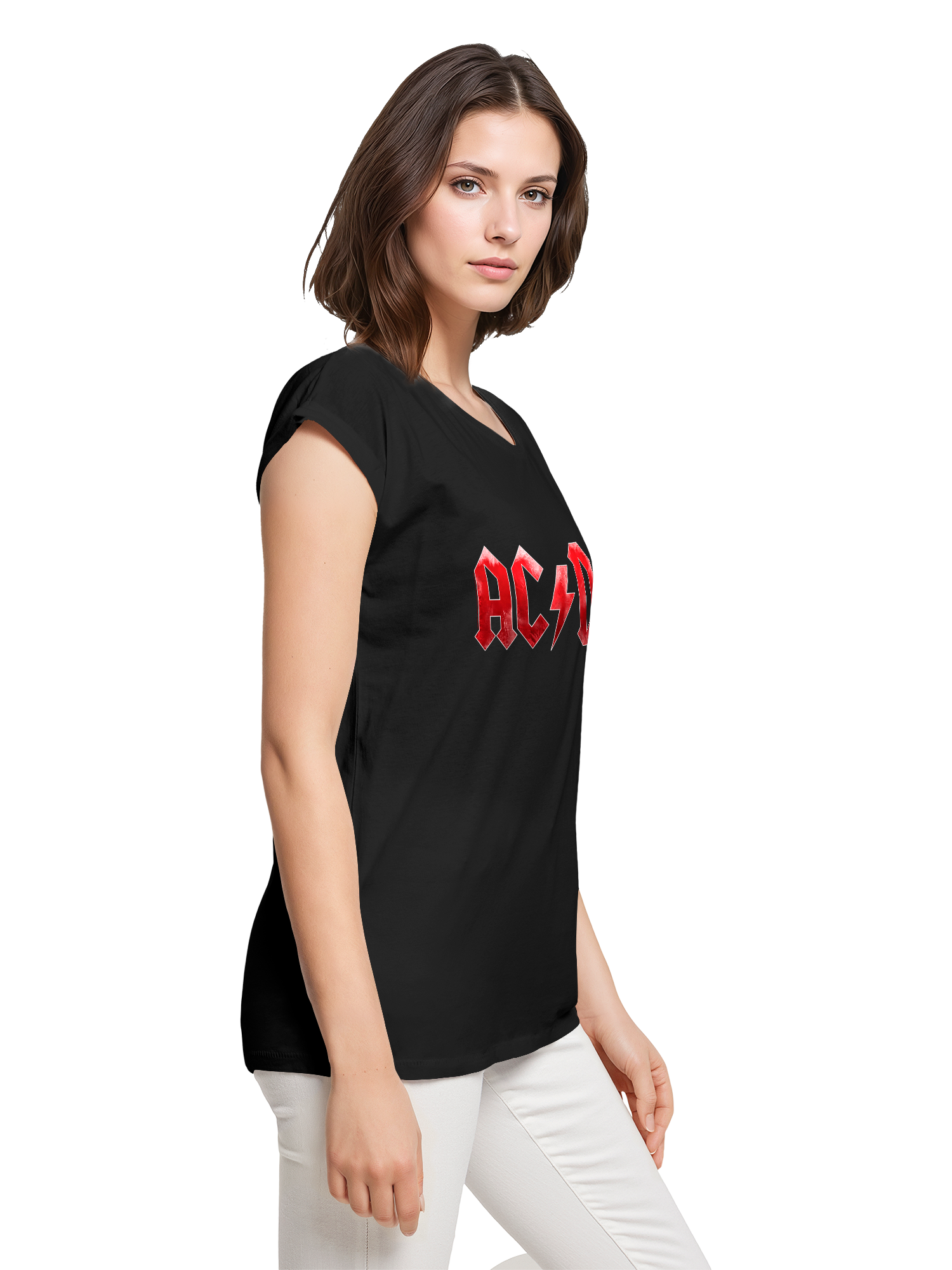 ACDC Red Ice Logo Damen T-Shirt