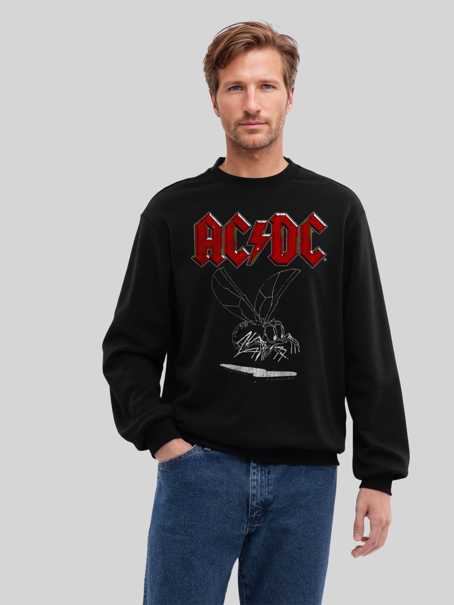 AC/DC Fly On The Wall 1985 Men's Organic Sweatshirt