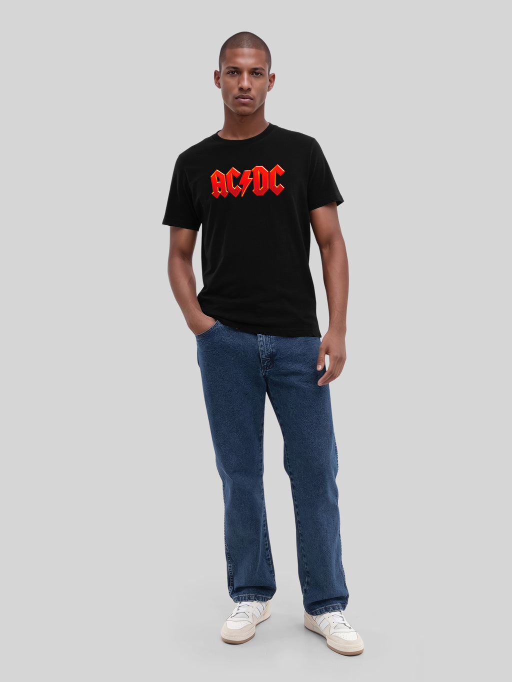ACDC Dunkelrotes Logo Herren T-Shirt
