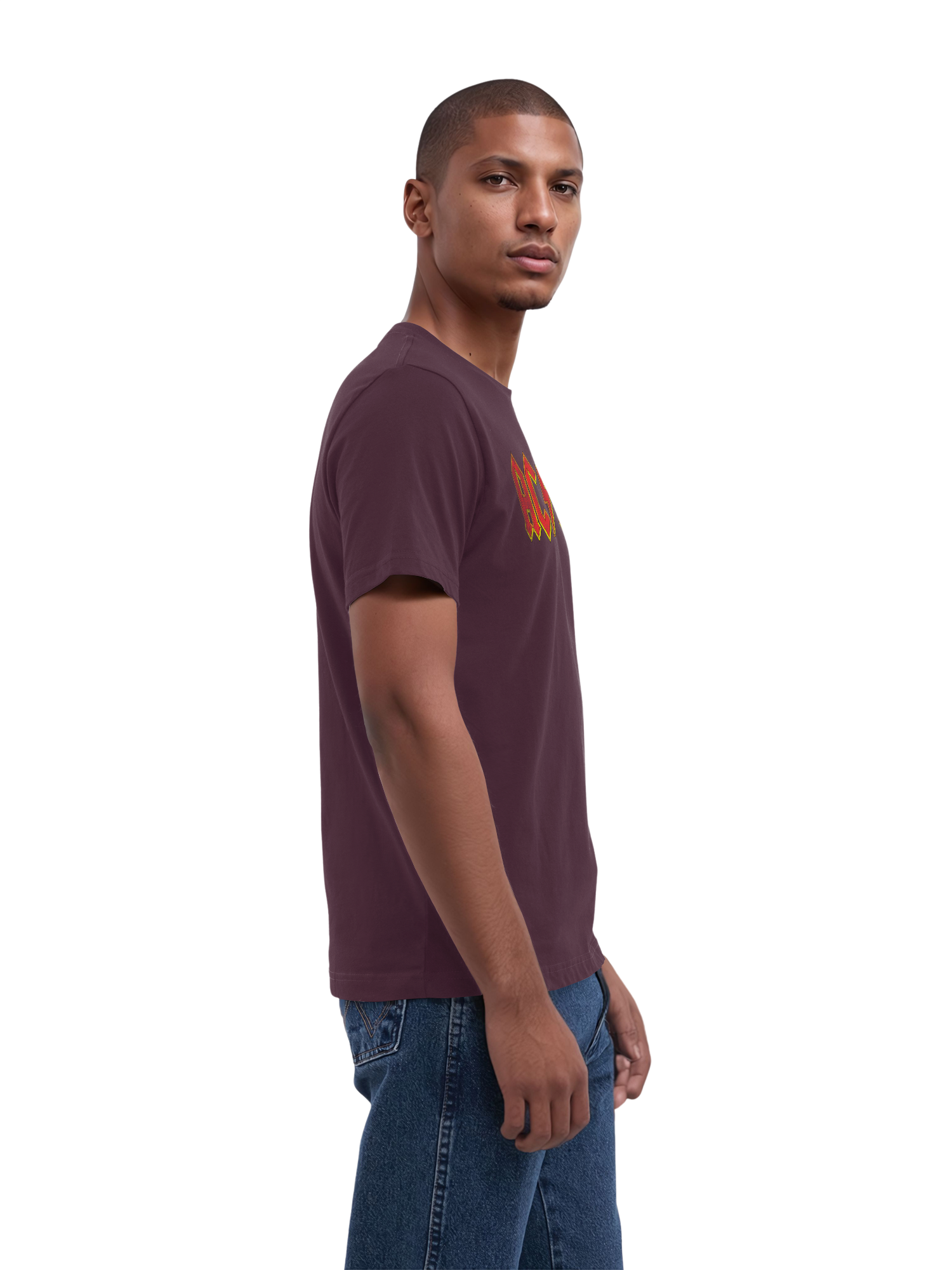 AC/DC Distressed Red Logo Men's Organic T-Shirt