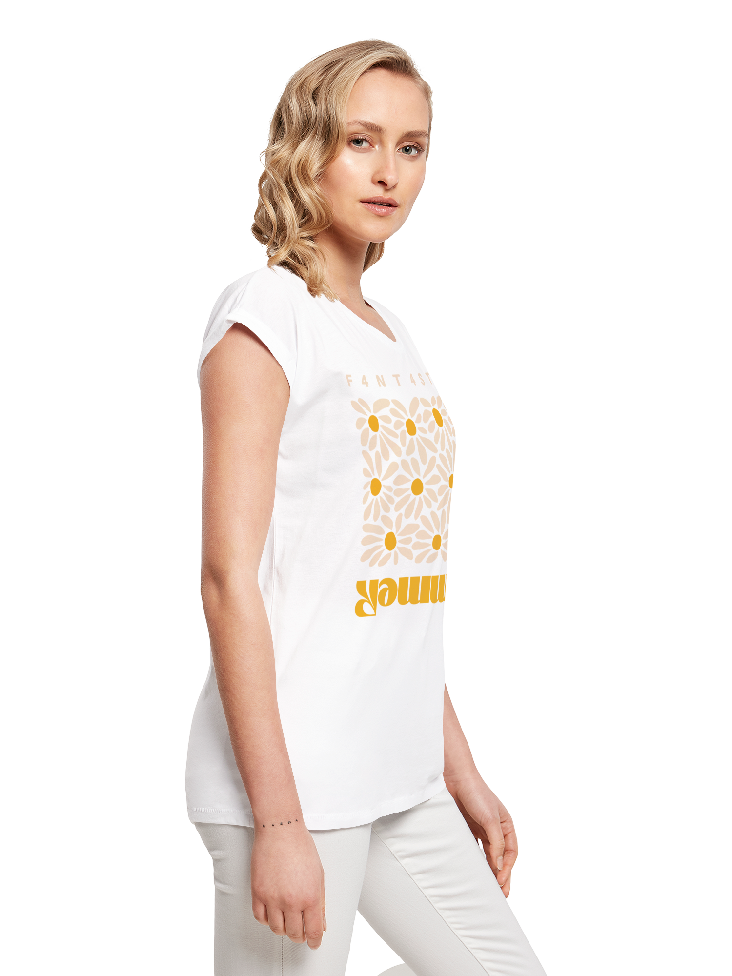 T-shirt pour les dames de tournesol d'été