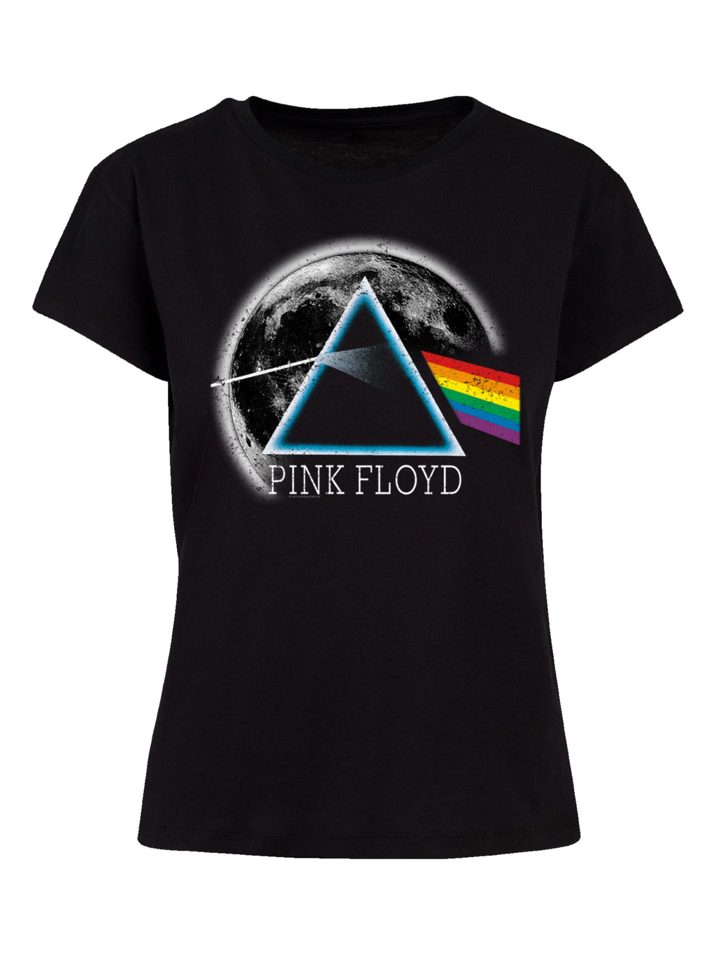 Pink Floyd Dark Side of the Moon Moon con angustia con la camiseta de la caja de damas