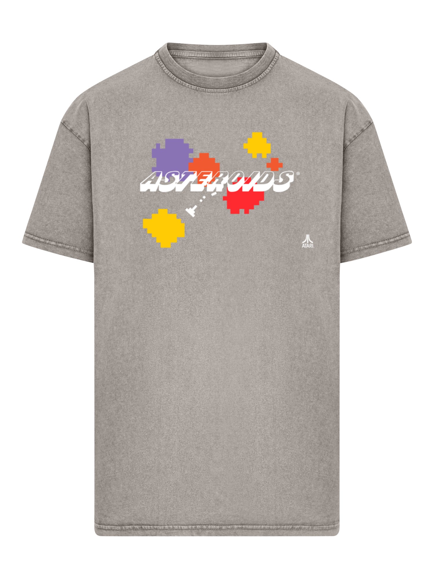 Atari Asteroids Retro Gameplay Acid Washed Oversize T-Shirt