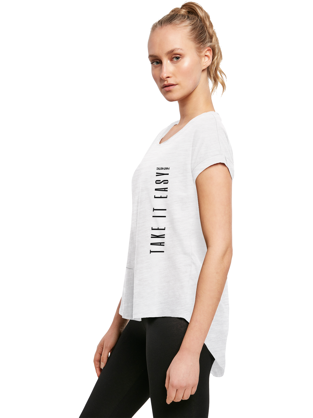 Take it Easy Text Mesdames Long T-shirt