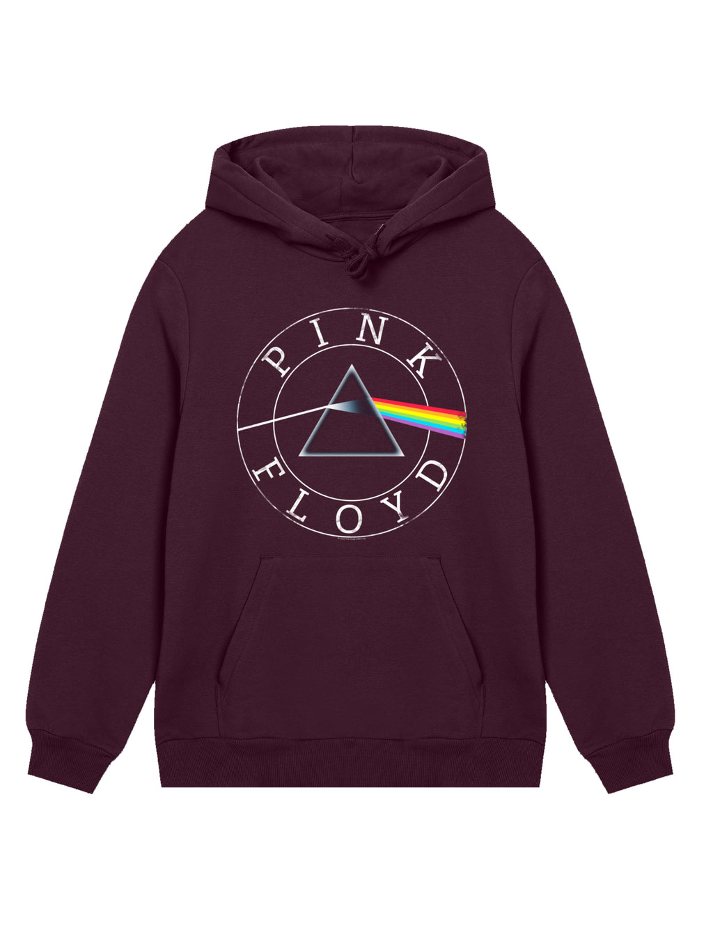 Pink Floyd Prism Circle logo con blancos verdaderos | Sudadera con capucha regular para hombres