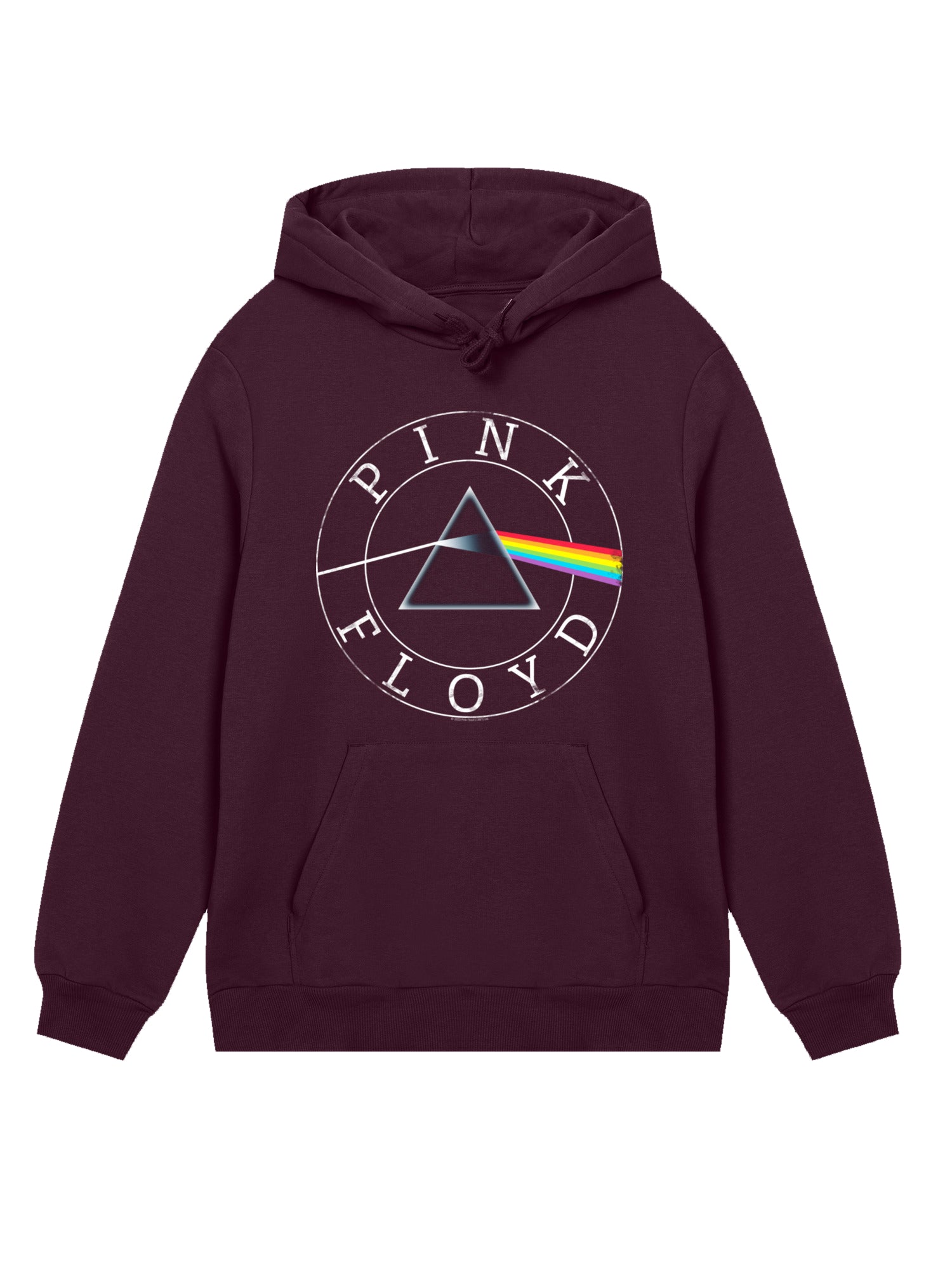 Pink Floyd Prism Circle logo con blancos verdaderos | Sudadera con capucha regular para hombres