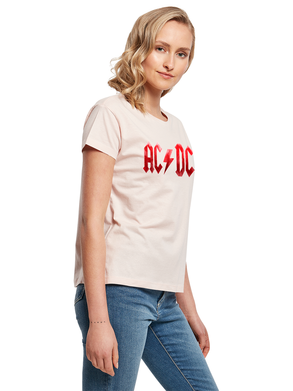 ACDC Red Ice Logo Damen Box T-Shirt