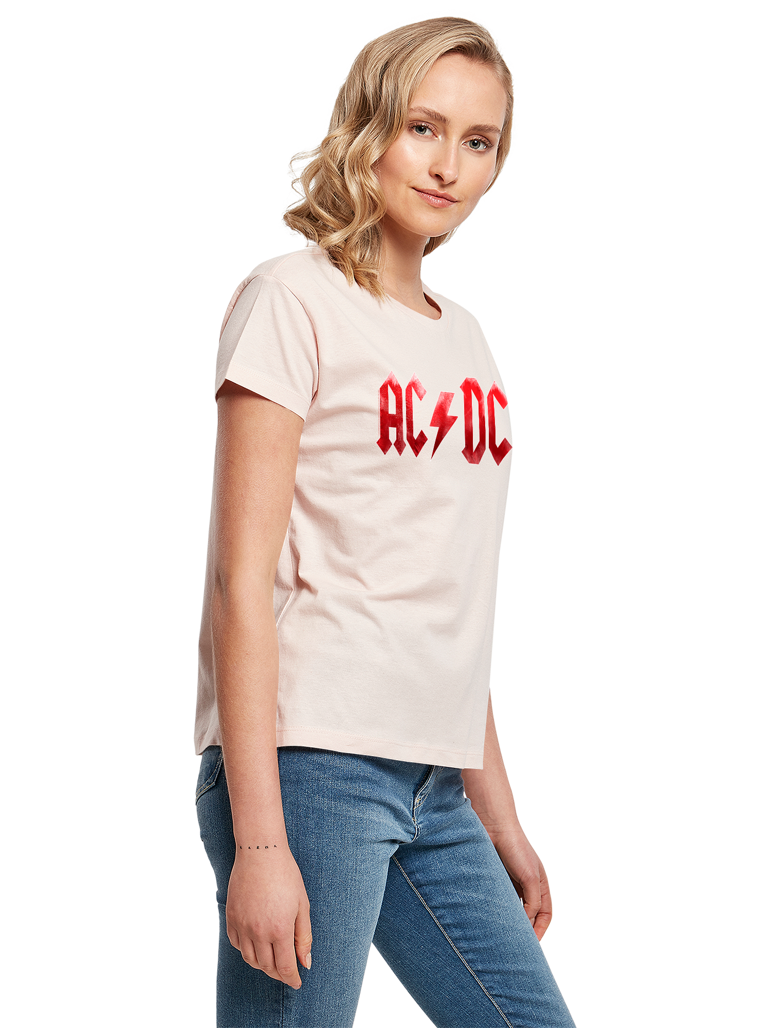 ACDC Red Ice Logotipo de Damas Box Tee