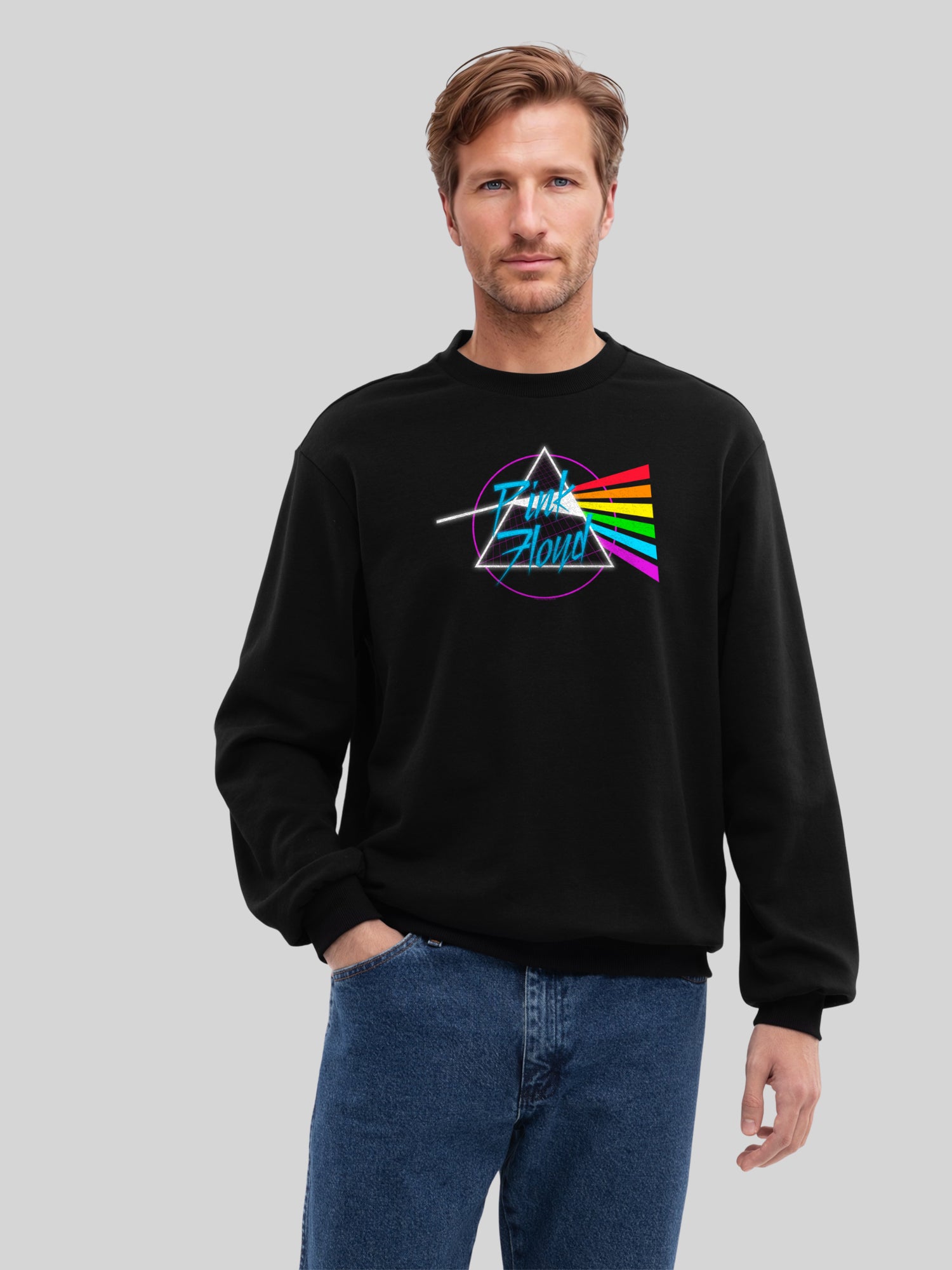 Pink Floyd Neon Dark Side Herren Sweatshirt