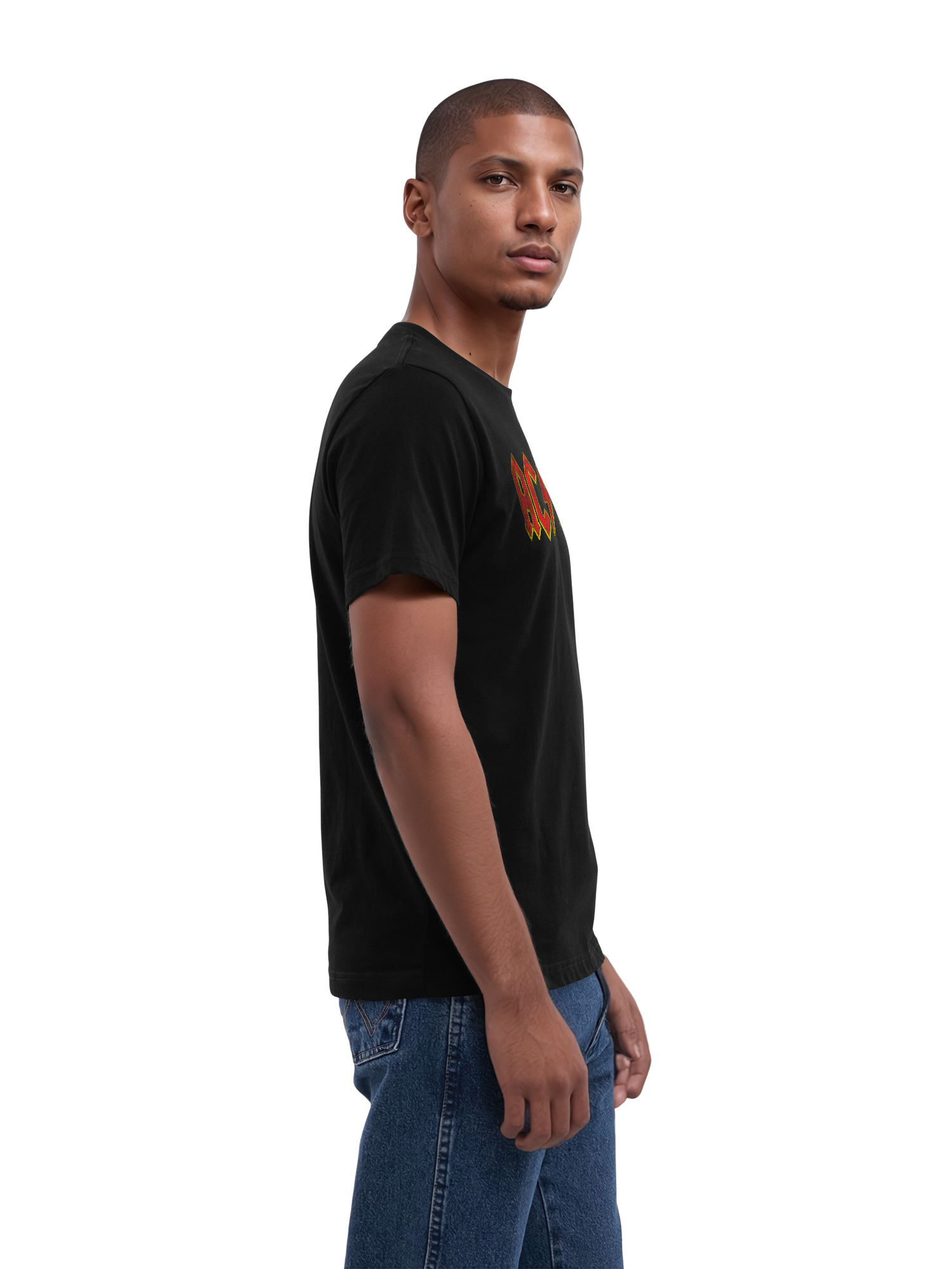 AC/DC Distressed Red Logo Men's Organic T-Shirt