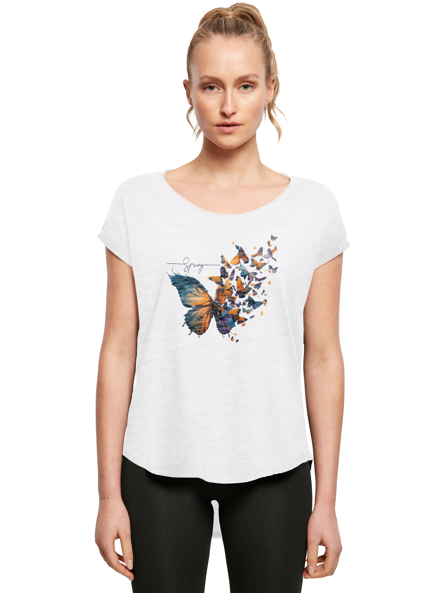 Papillon de papillons dames longues t-shirts