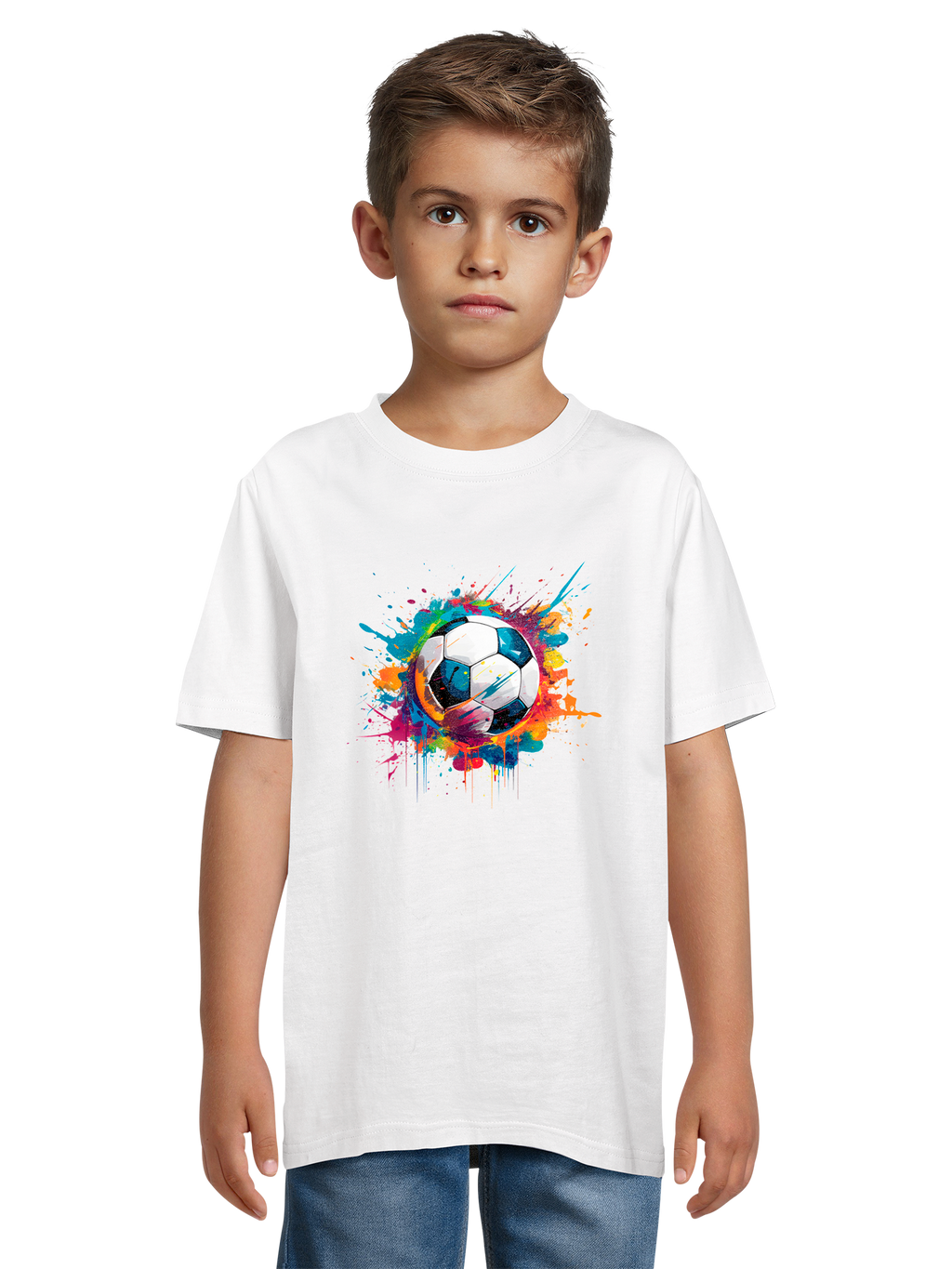 Colorful Soccer Ball Kids T-Shirt