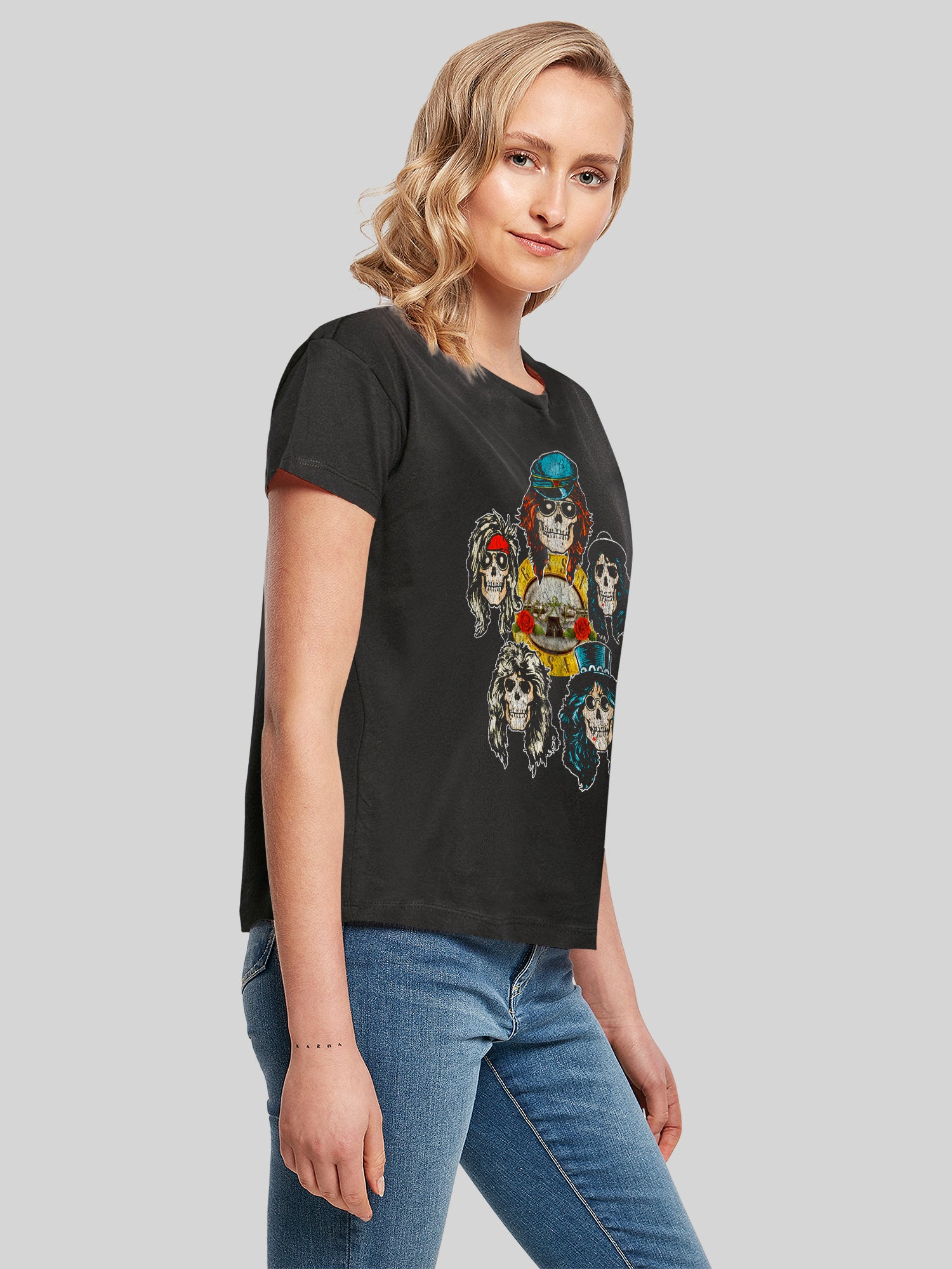 Guns N' Roses Vintage Heads Damen Box T-Shirt