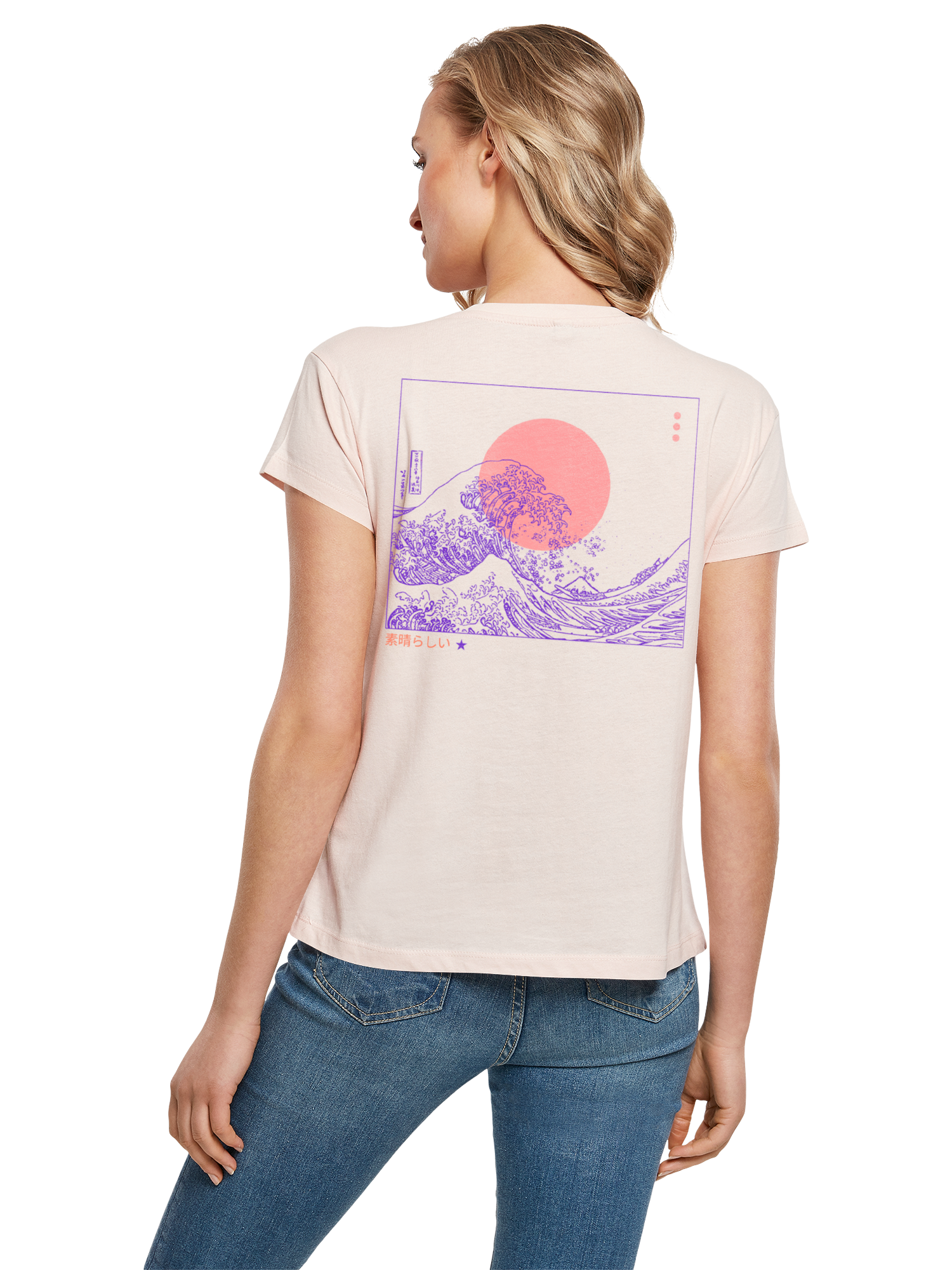 Kanagawa Welle Damen Box T-Shirt