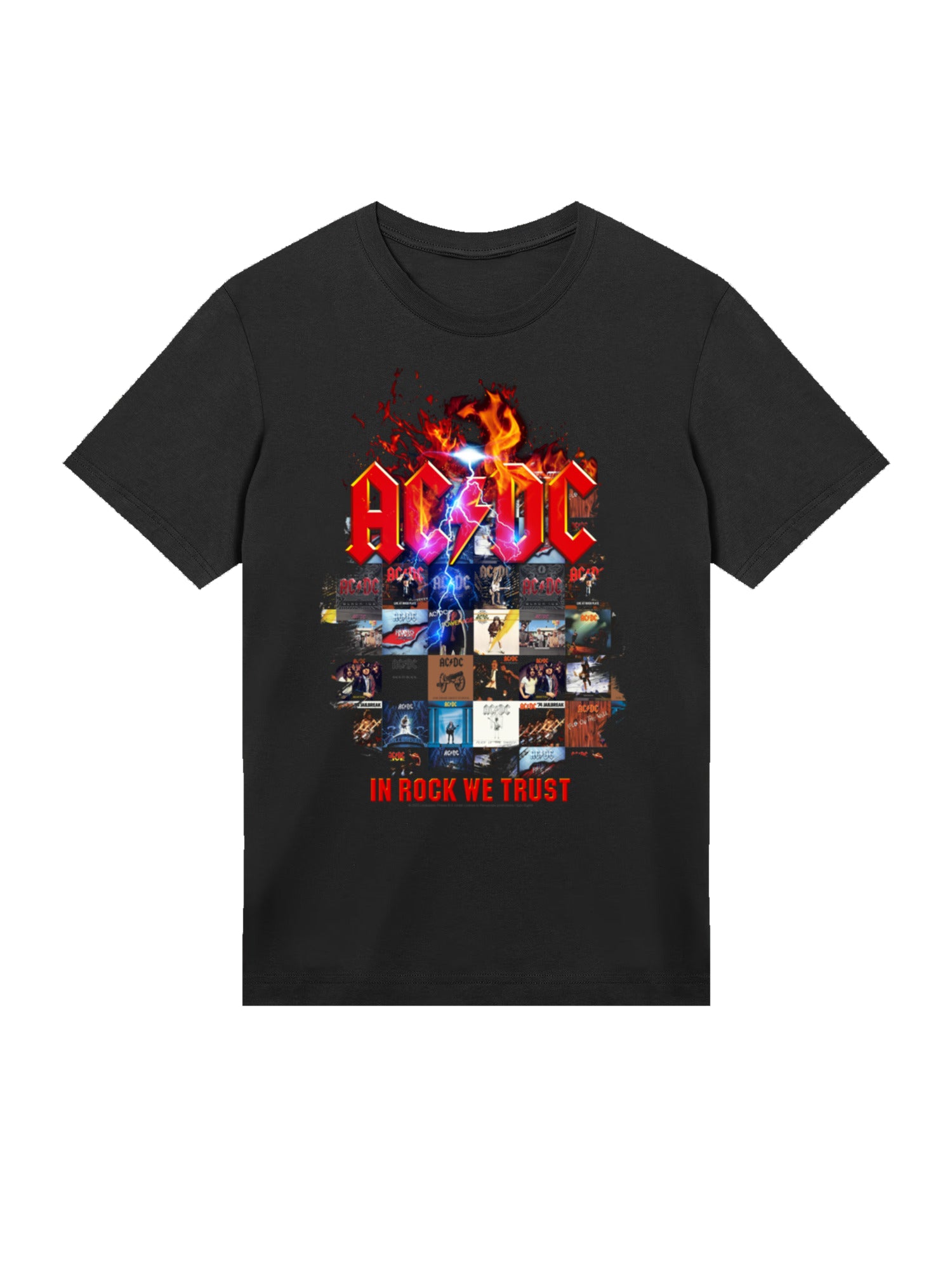 AC/DC In Rock We Trust Album Covers Men's Organic T-Shirt