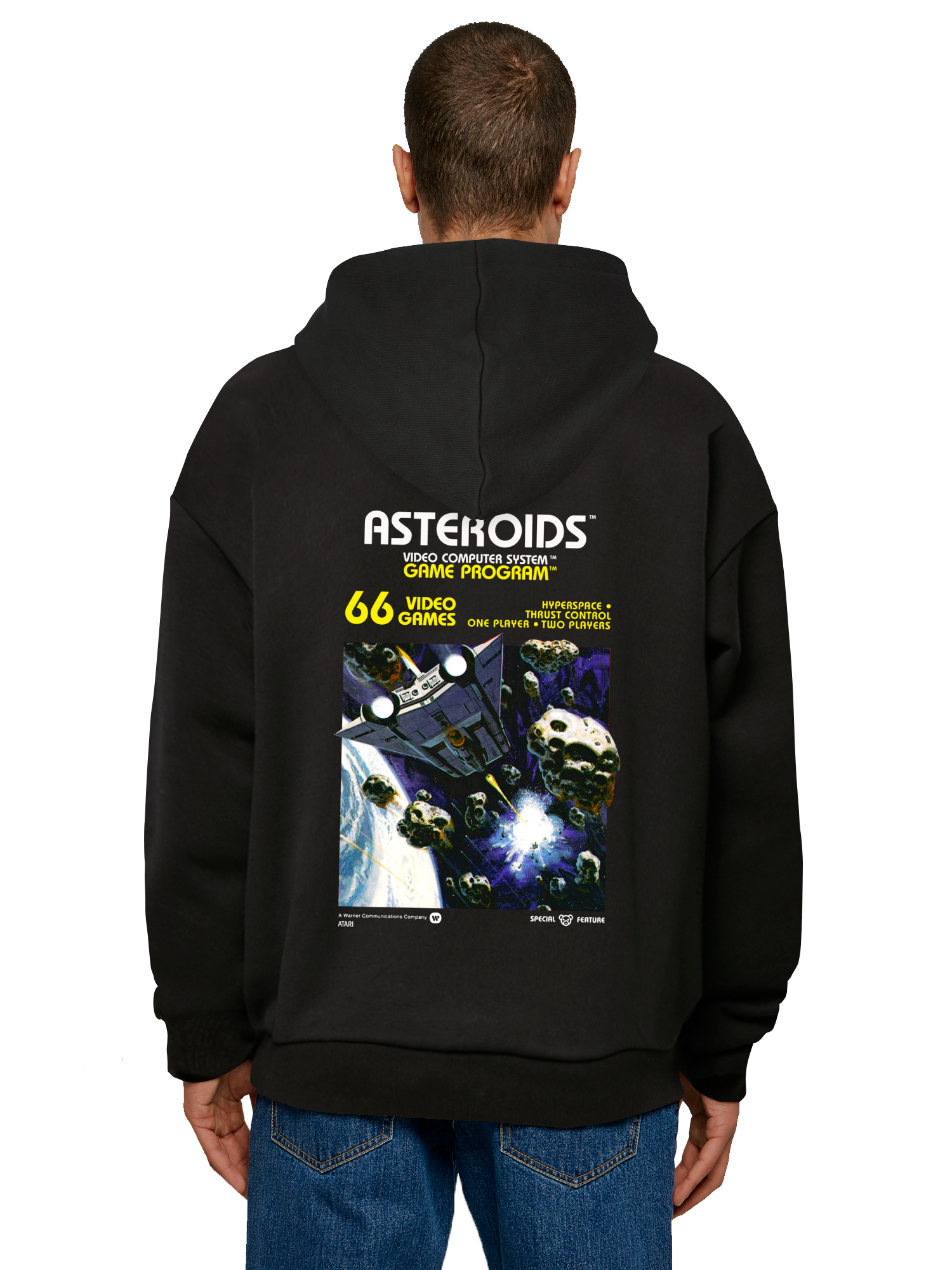 Atari Games Logo Retro Gaming Horizontal und Atari Asteroids Box Cover Hoody
