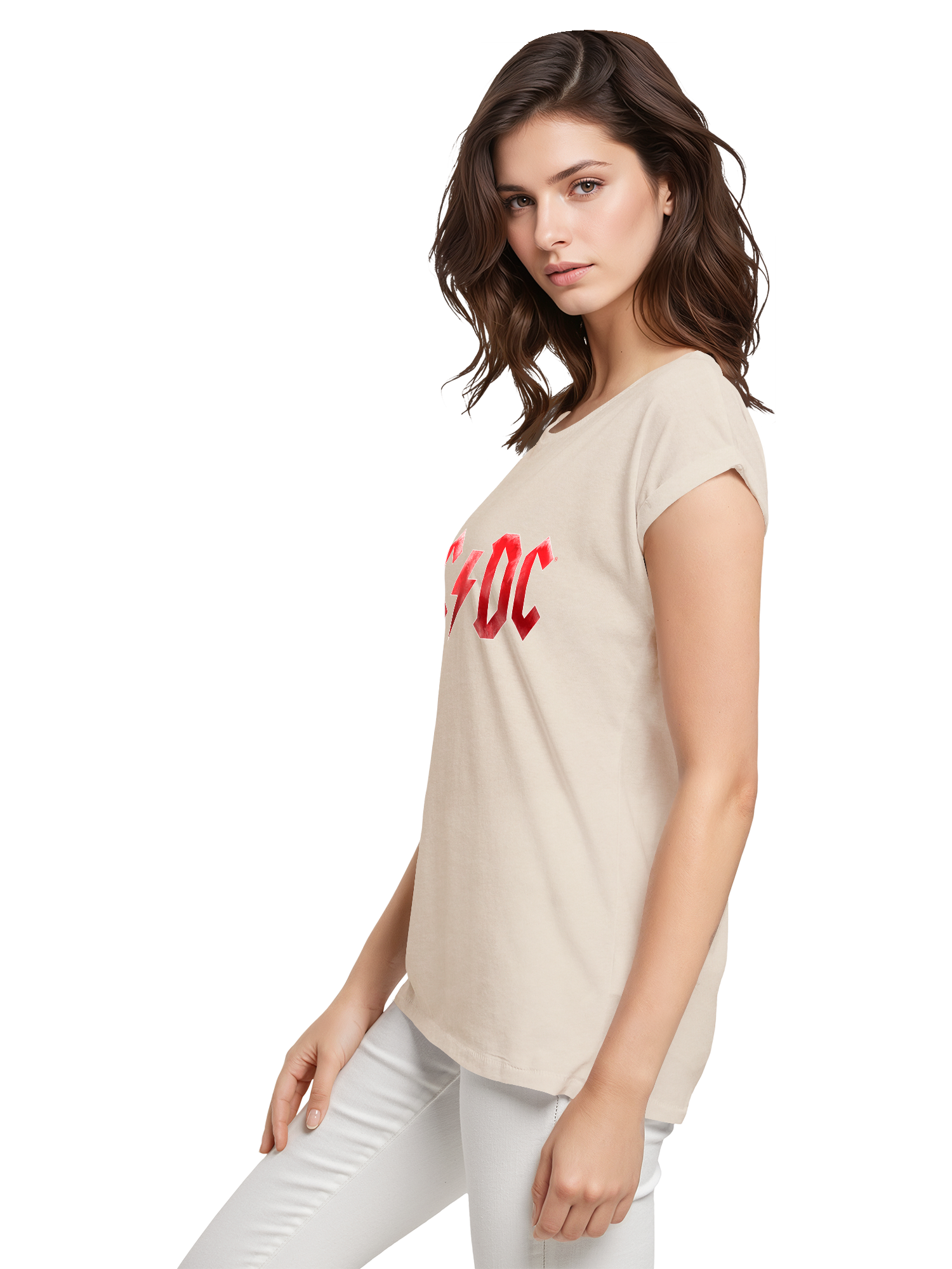 ACDC Red Ice Logo Damen T-Shirt