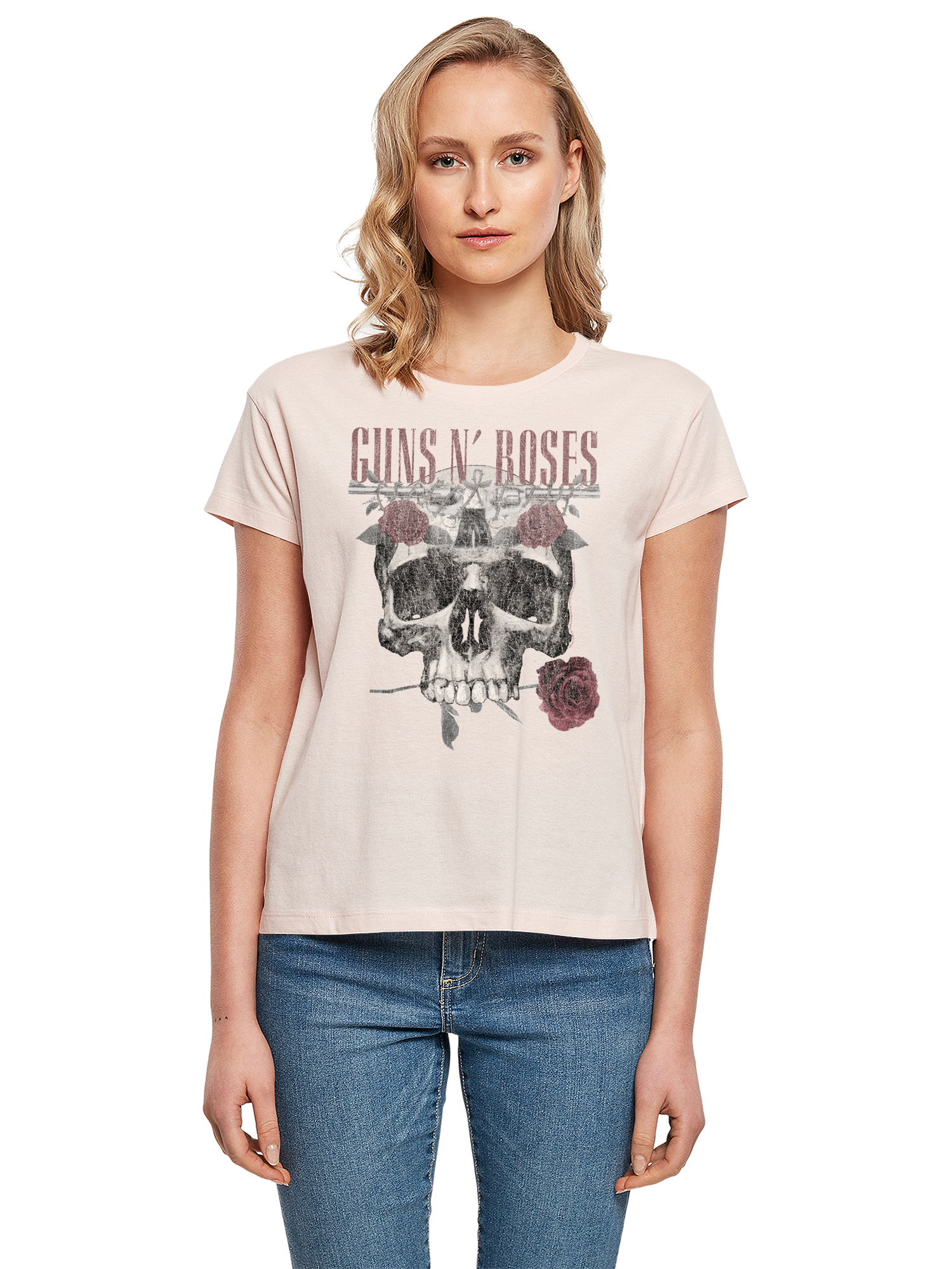 Guns N' Roses Damen T-Shirt mit Totenkopf-Print