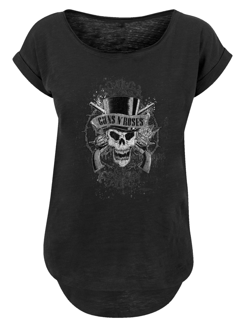 Skull fané des armes à feu | T-shirt pour dames
