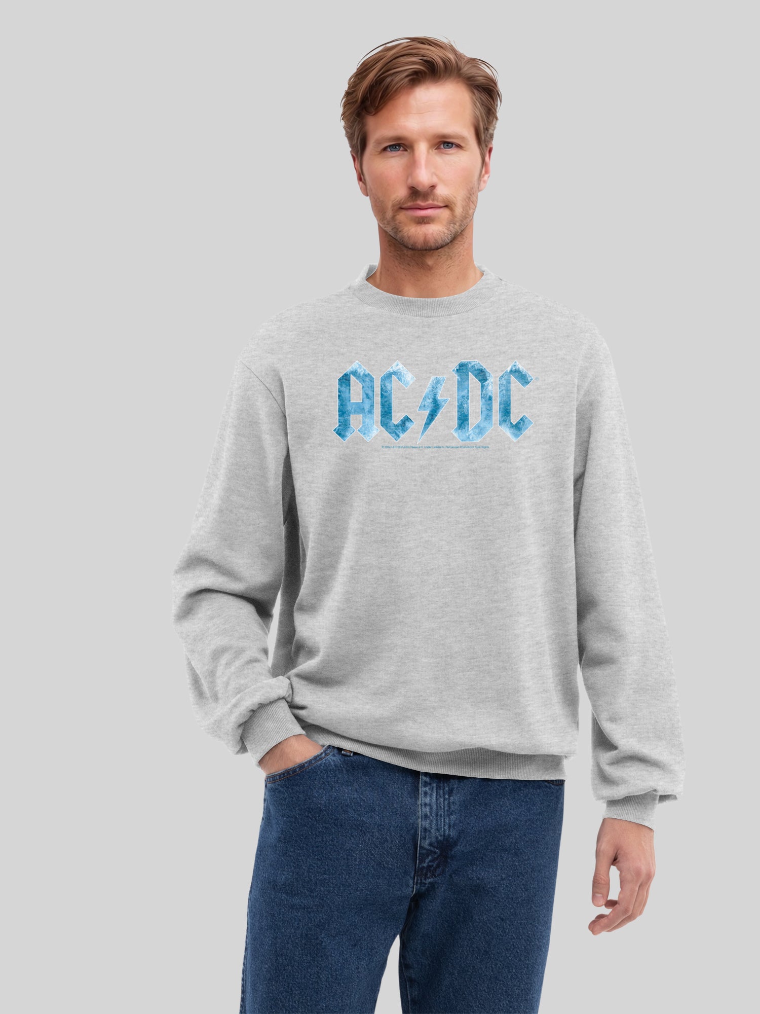 ACDC Blue Ice Logo avec True Blanks | Pull régulier pour hommes