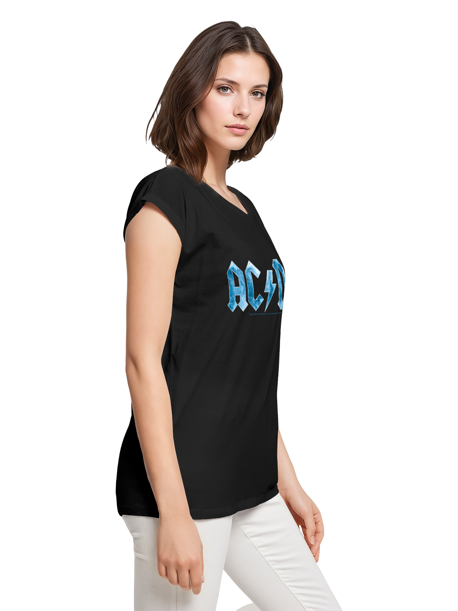 ACDC Blue Ice Logo Damen T-Shirt