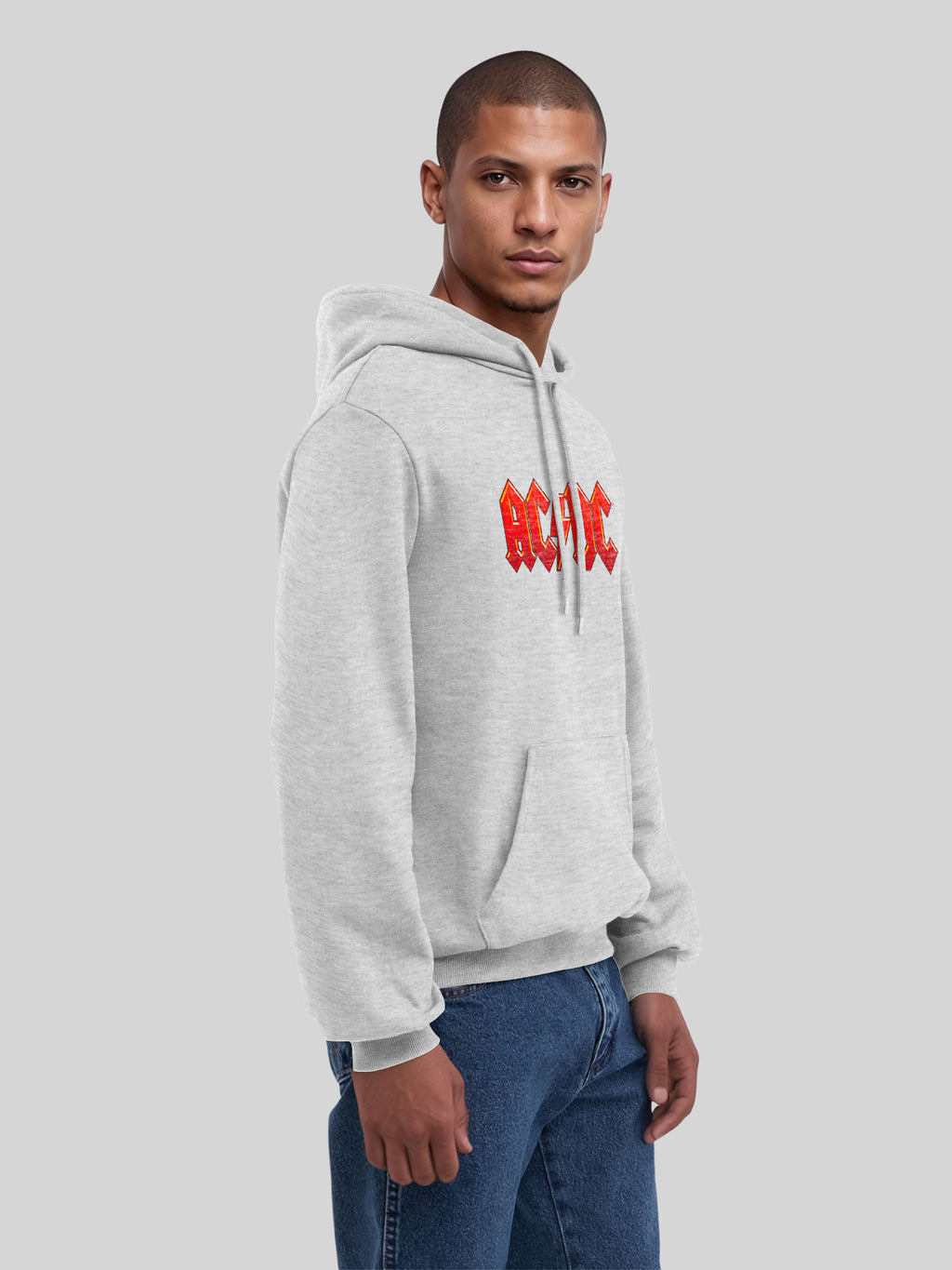 ACDC Dark Red Logo with True Blanks | Mens Regular Hoodie