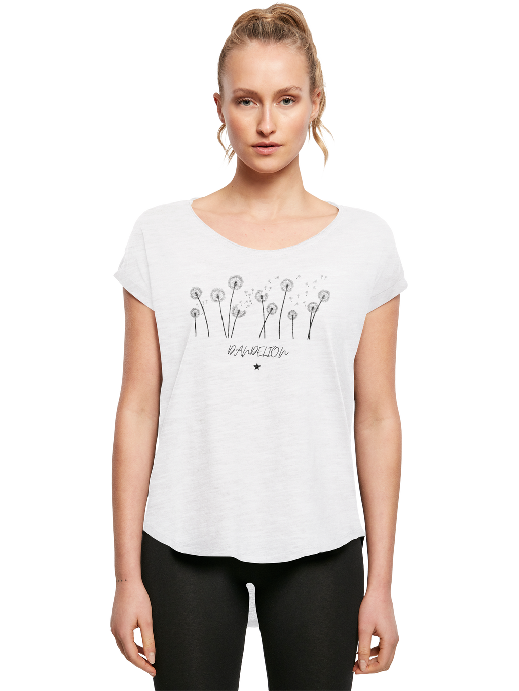Dandelion Damen Langes Slub T-Shirt