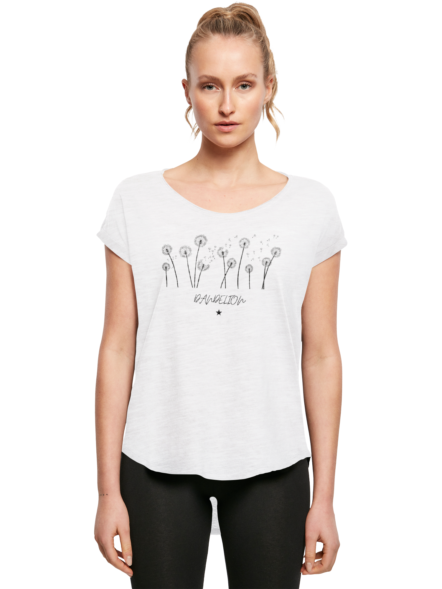 Dandelion Damen Langes Slub T-Shirt