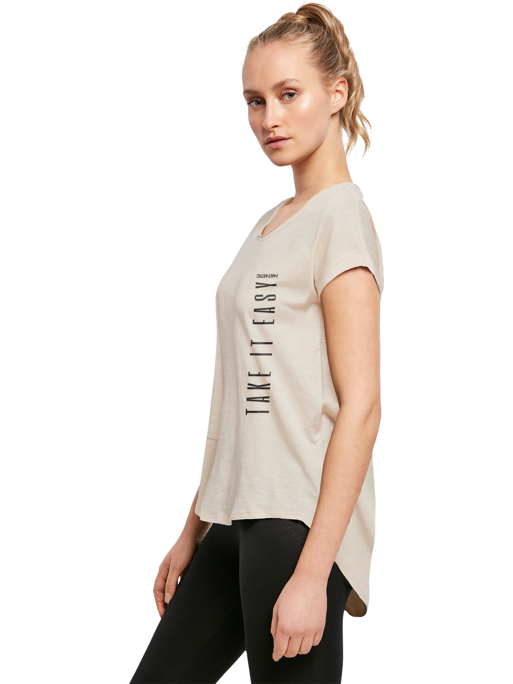 Take it Easy Text Mesdames Long T-shirt