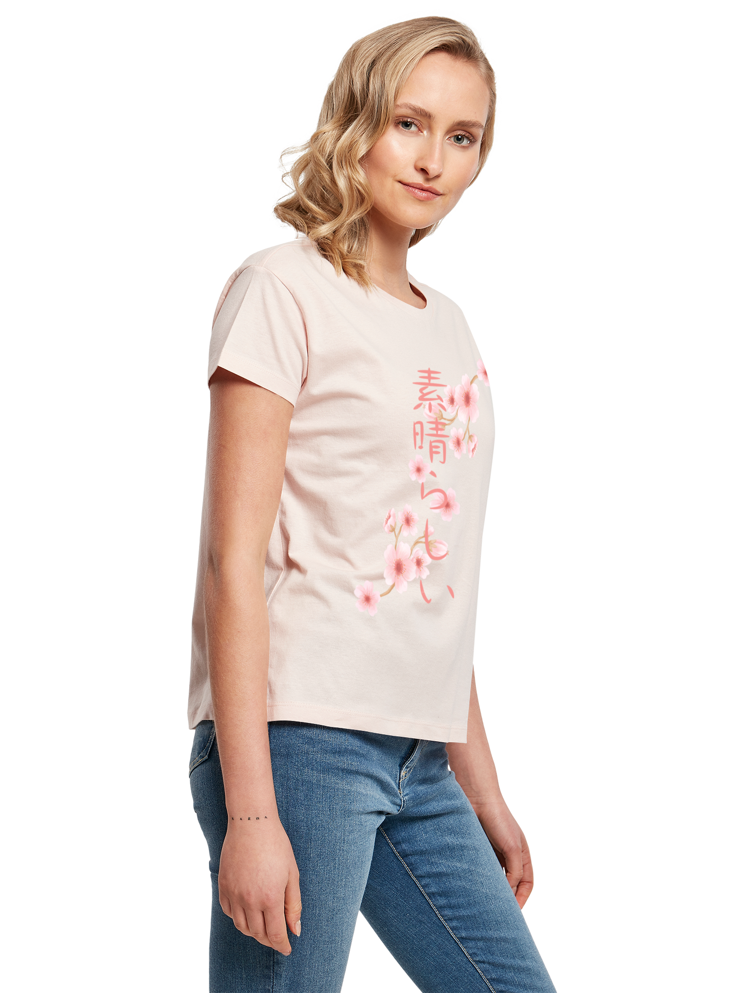 Kirschblüten Asien Ladies Box T-Shirt