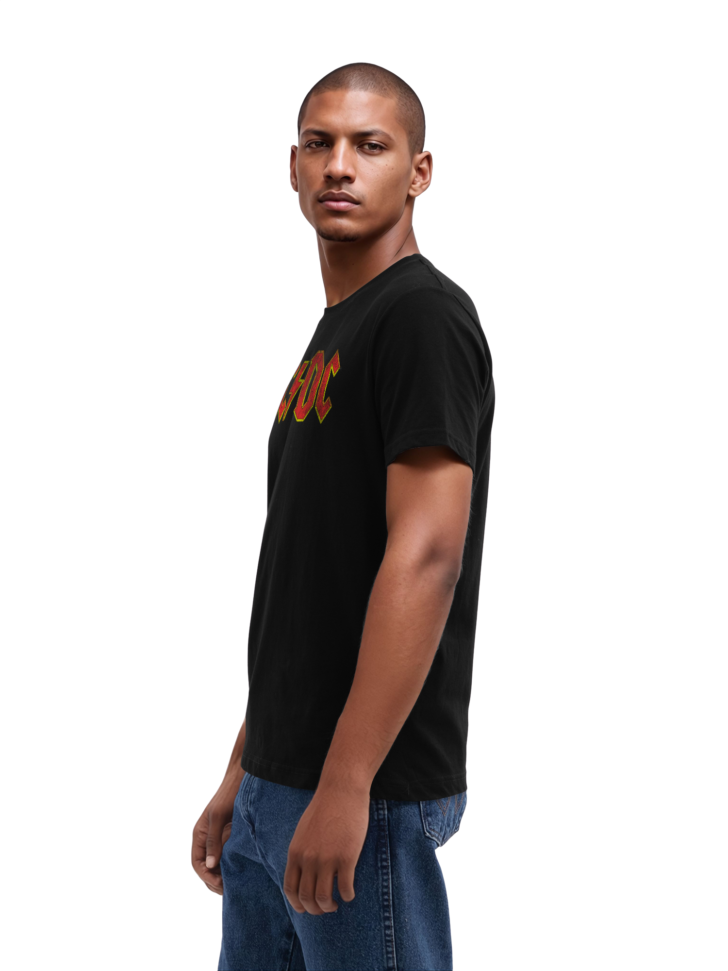 AC/DC Distressed Red Logo Men's Organic T-Shirt