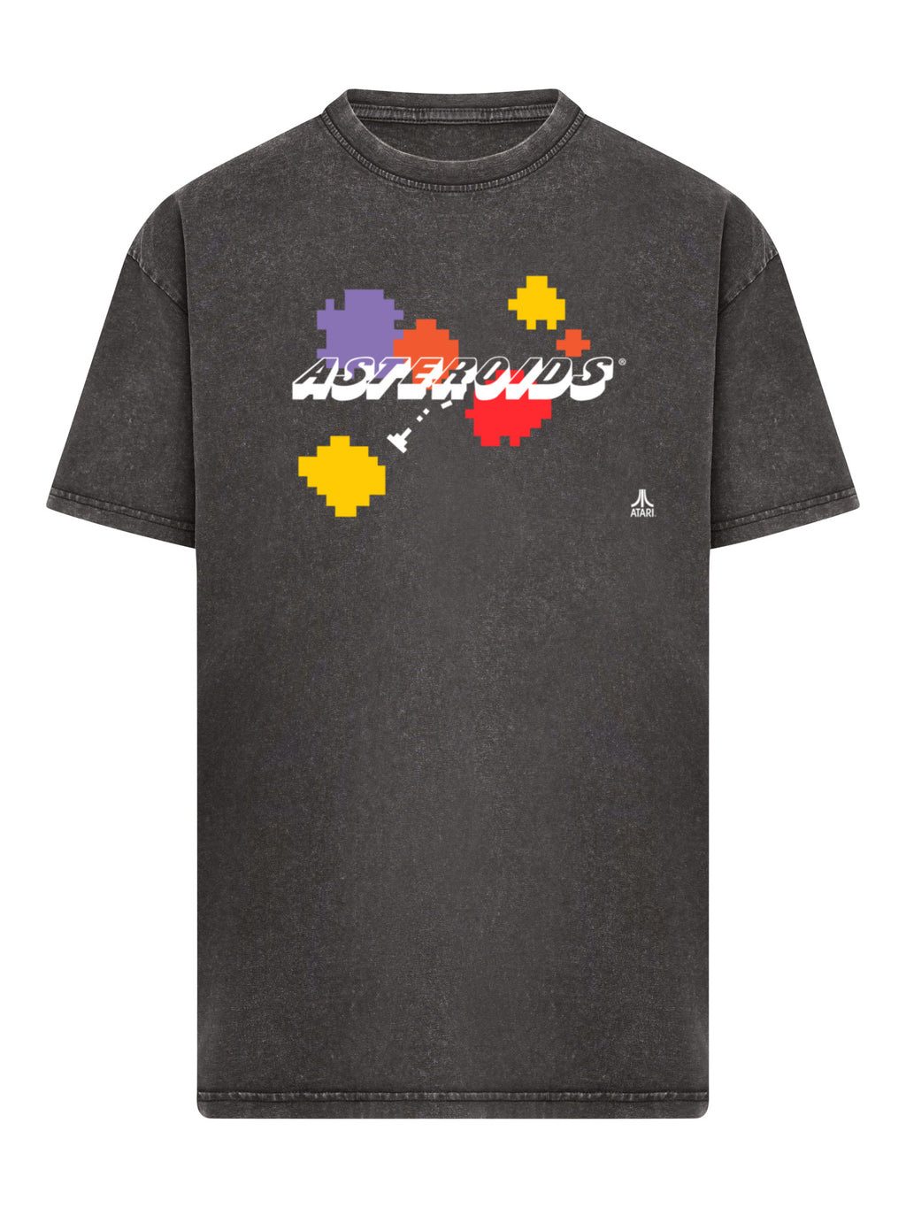 Atari Asteroids Retro Gameplay Acid Washed Oversize T-Shirt