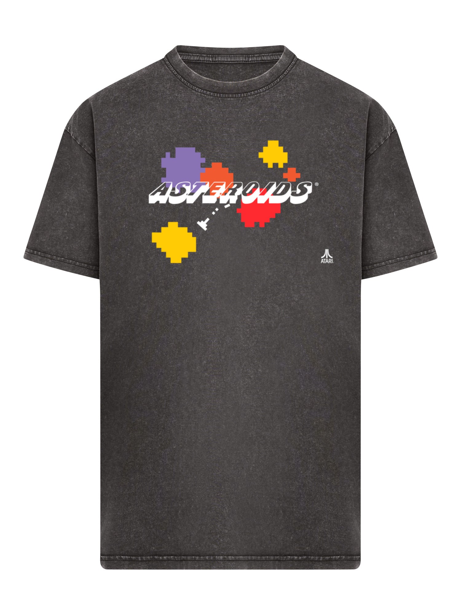 Atari Asteroids Retro Gameplay Acid Washed Oversize T-Shirt