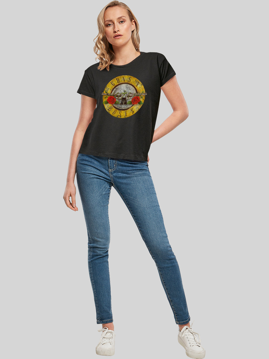 Guns 'n' Roses Vintage Bullet Logo Damen Box T-Shirt