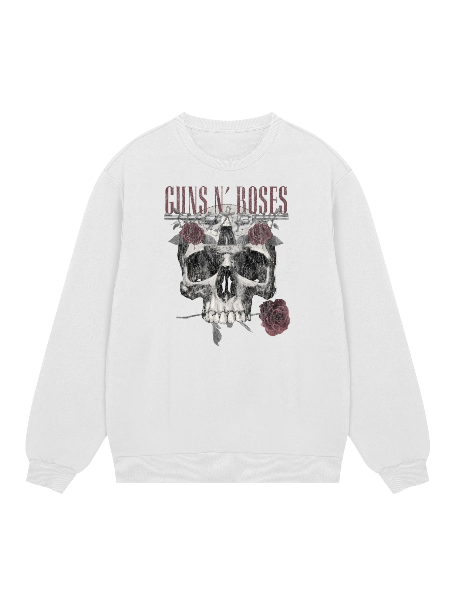 Guns N' Roses Herren Sweatshirt mit Rosen-Totenkopf