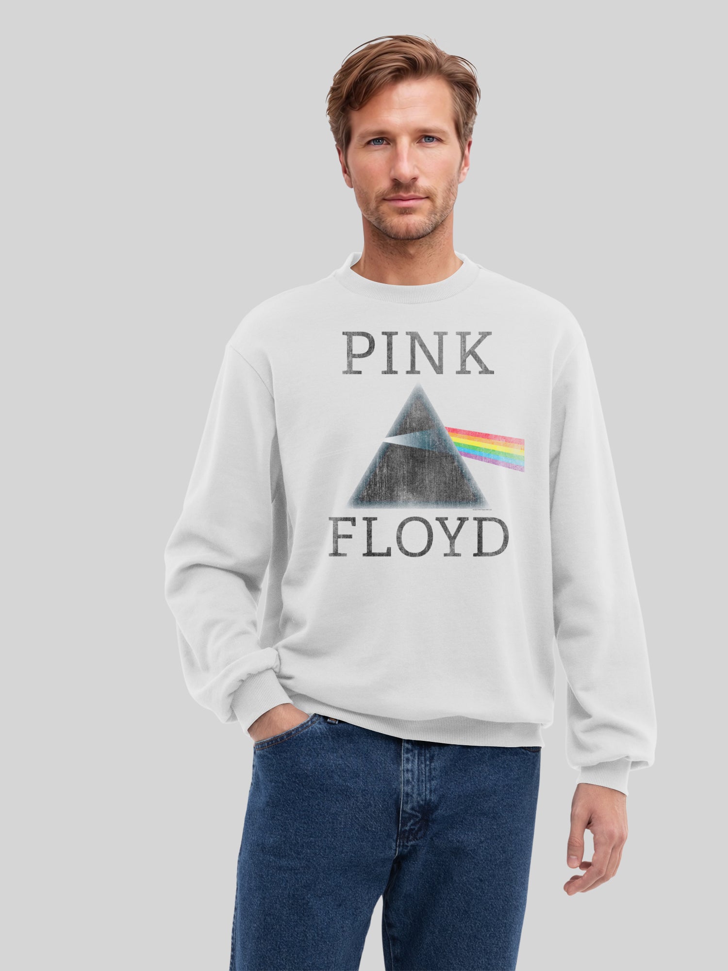 Pink Floyd Dark Side Of The Moon Prism Men's Organic Sweatshirt