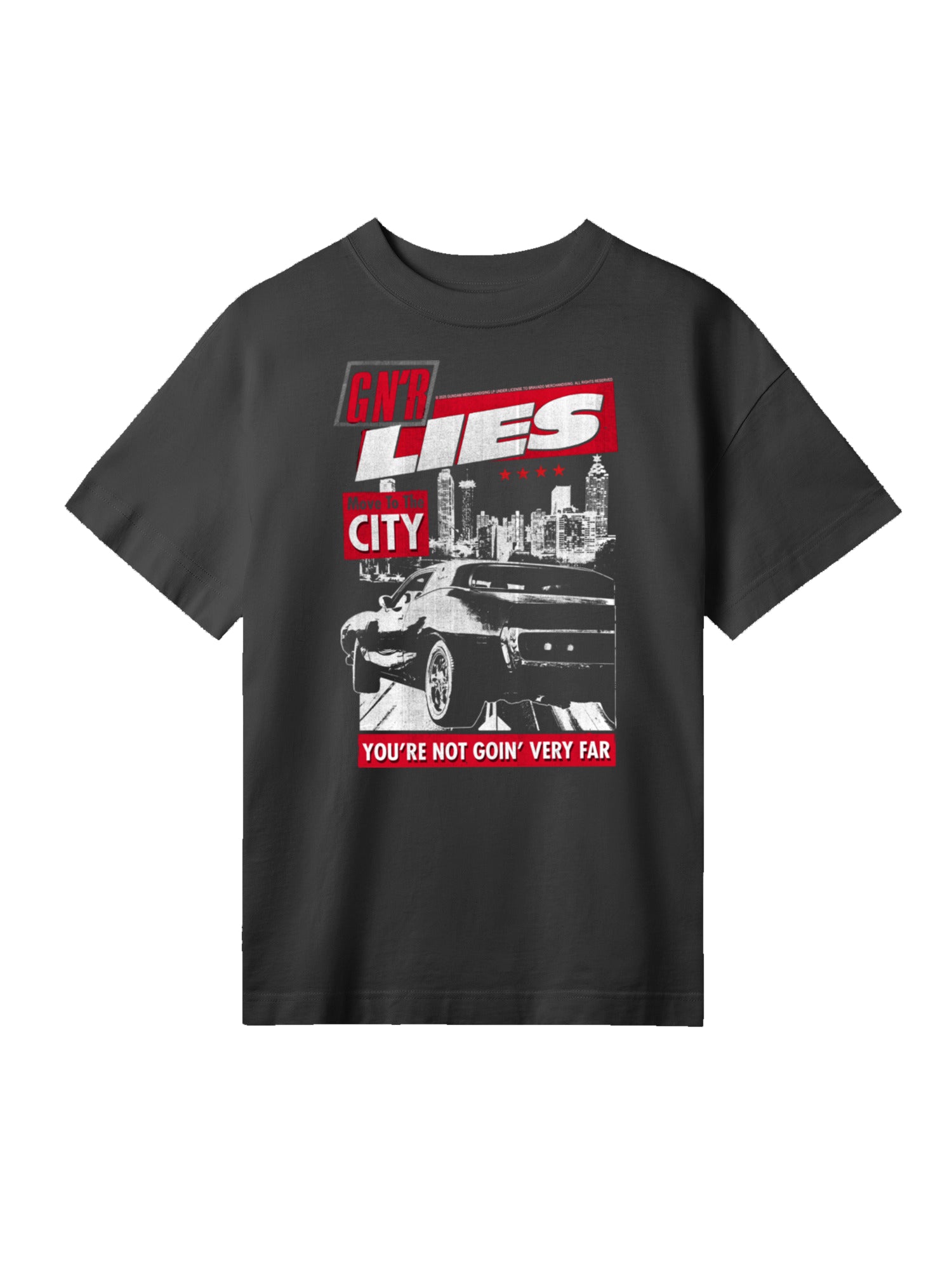 Guns N 'Roses Lies City | Tee de gran tamaño para mujeres