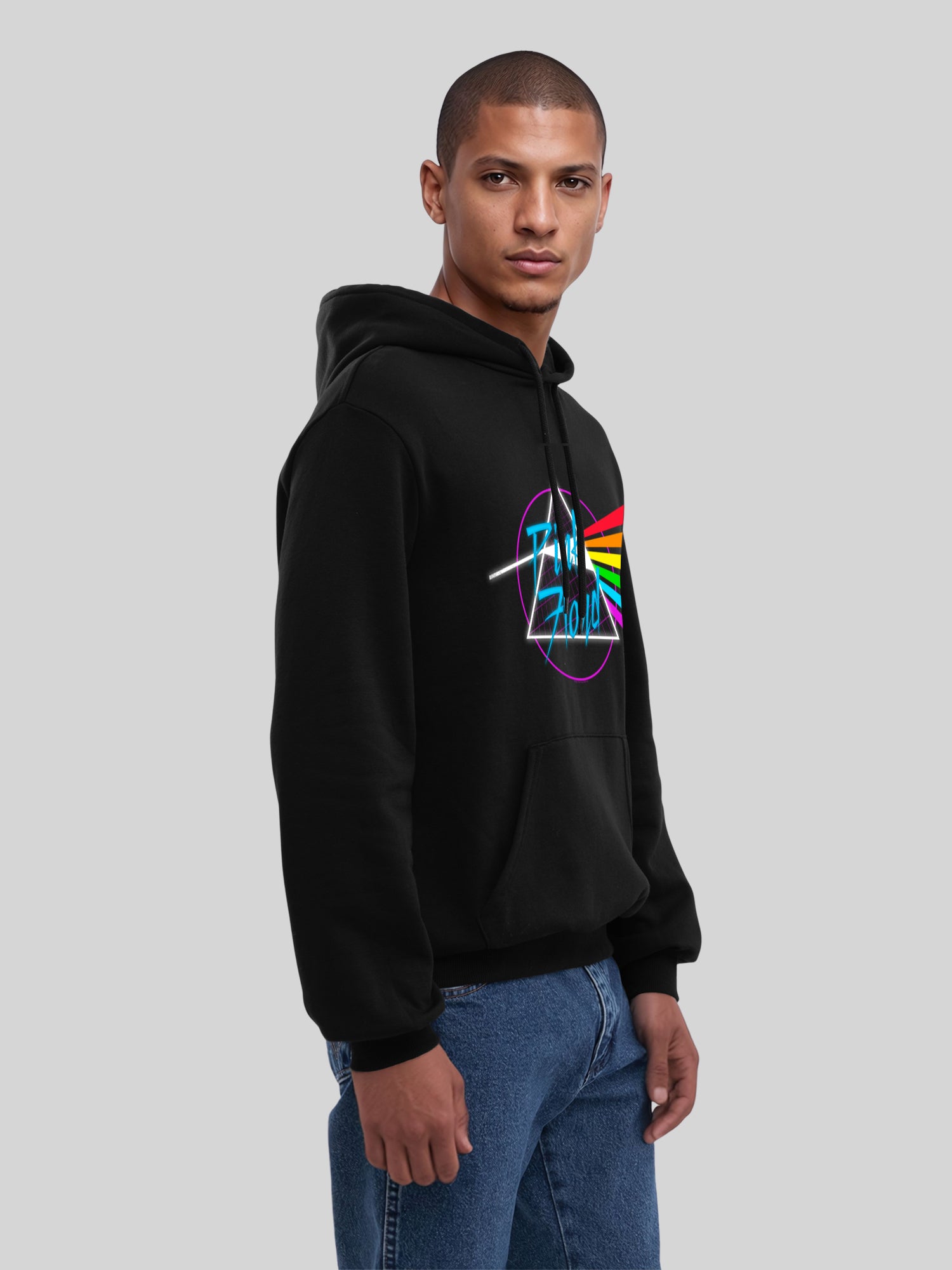 Pink Floyd Neon Dark Side Herren Hoodie