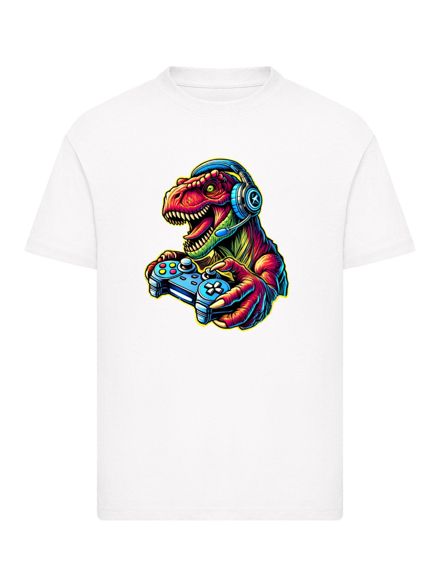 Dinosaurier-Gamer Kinder T-Shirt
