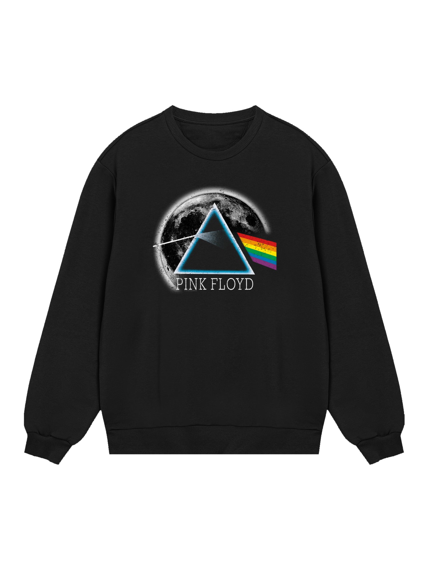 Pink Floyd Dark Side of the Moon Angised Moon con verdaderos espacios en blanco | Suéter regular para hombres