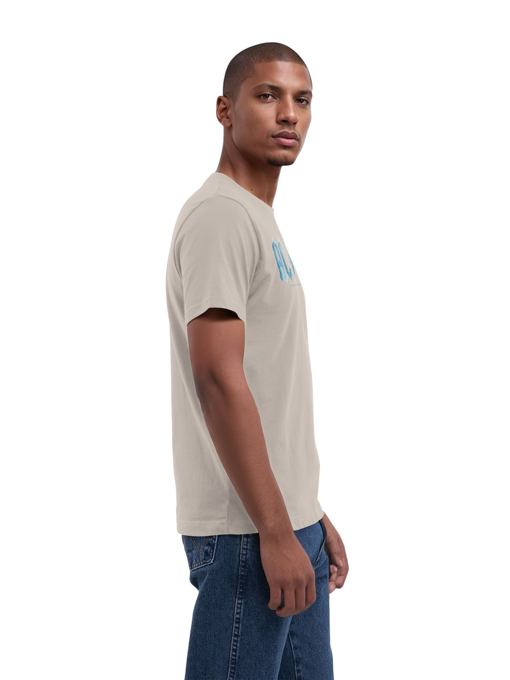 ACDC Herren T-Shirt mit blauem Eis-Logo