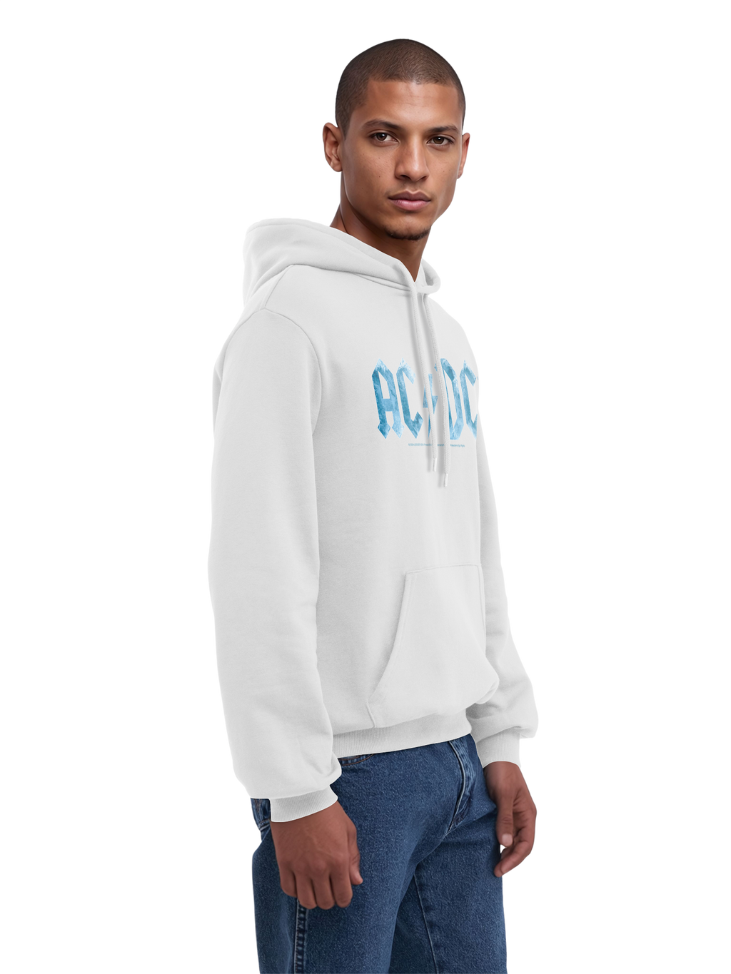 ACDC Blue Ice Logo avec True Blanks | Hoodie régulier pour hommes