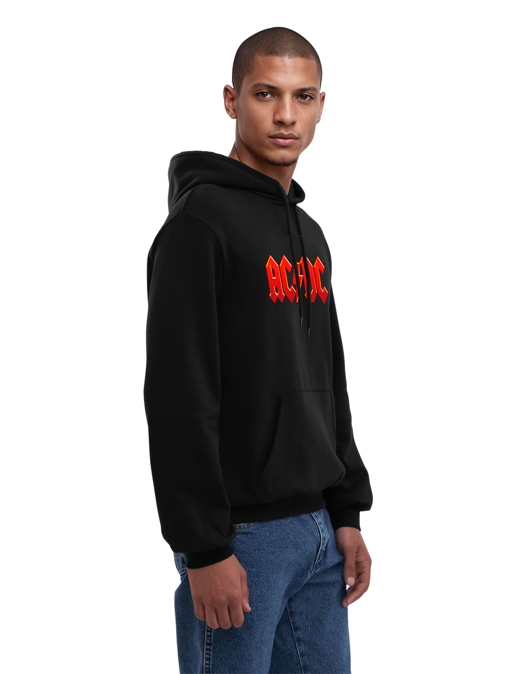 ACDC Dark Red Logo with True Blanks | Mens Regular Hoodie