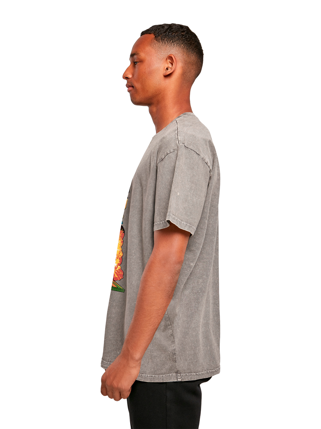 Colgadora de comando de misiles Atari Retro Gaming con camiseta de gran tamaño pesado de ácido