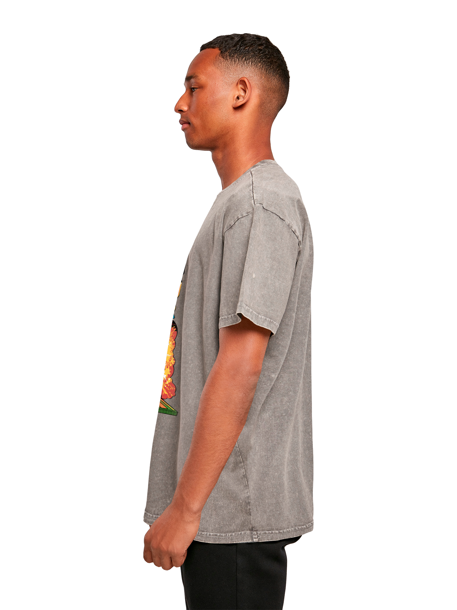 Colgadora de comando de misiles Atari Retro Gaming con camiseta de gran tamaño pesado de ácido