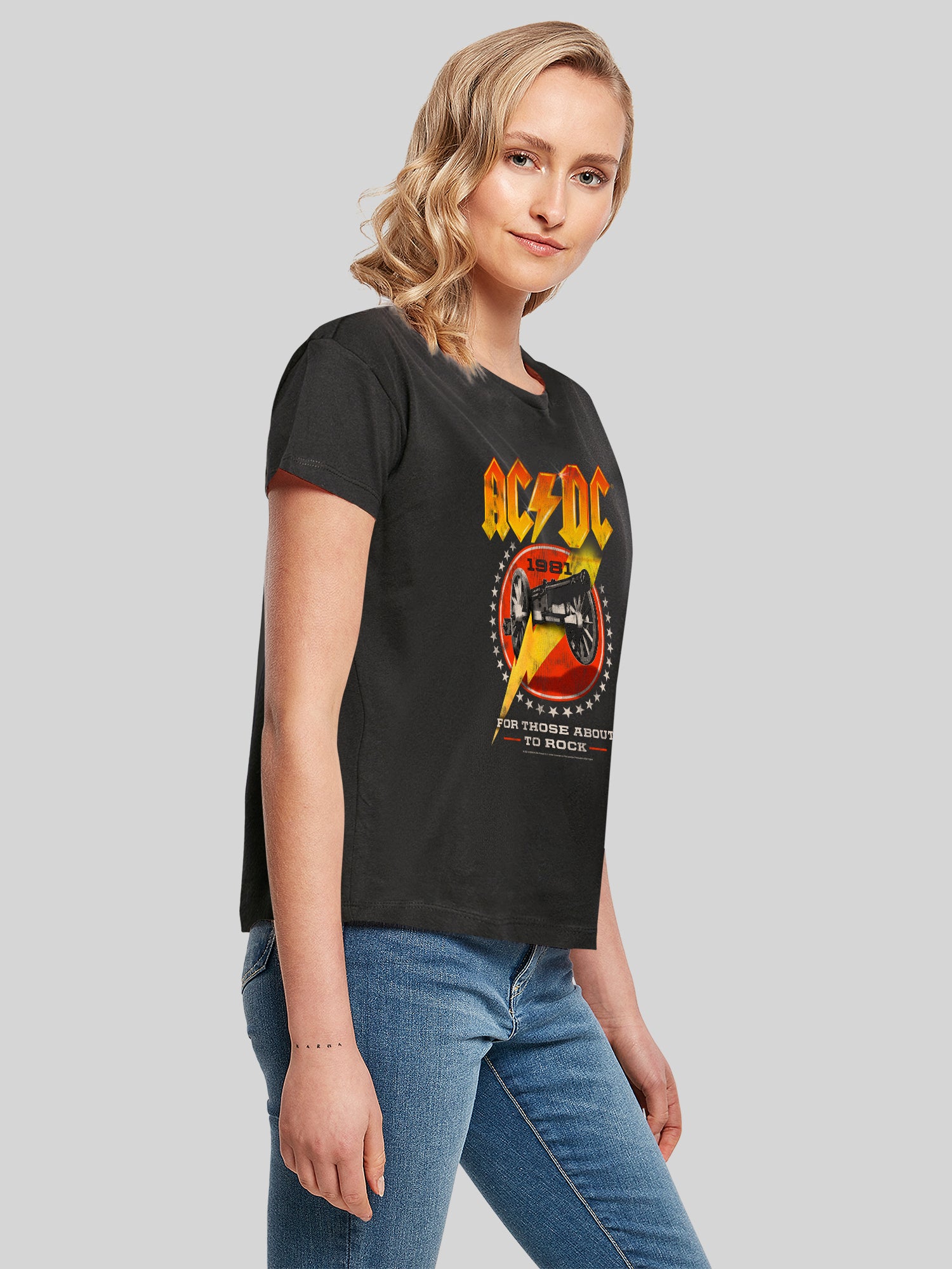 AC/DC For Those About To Rock 1981 Ladies Box T-Shirt