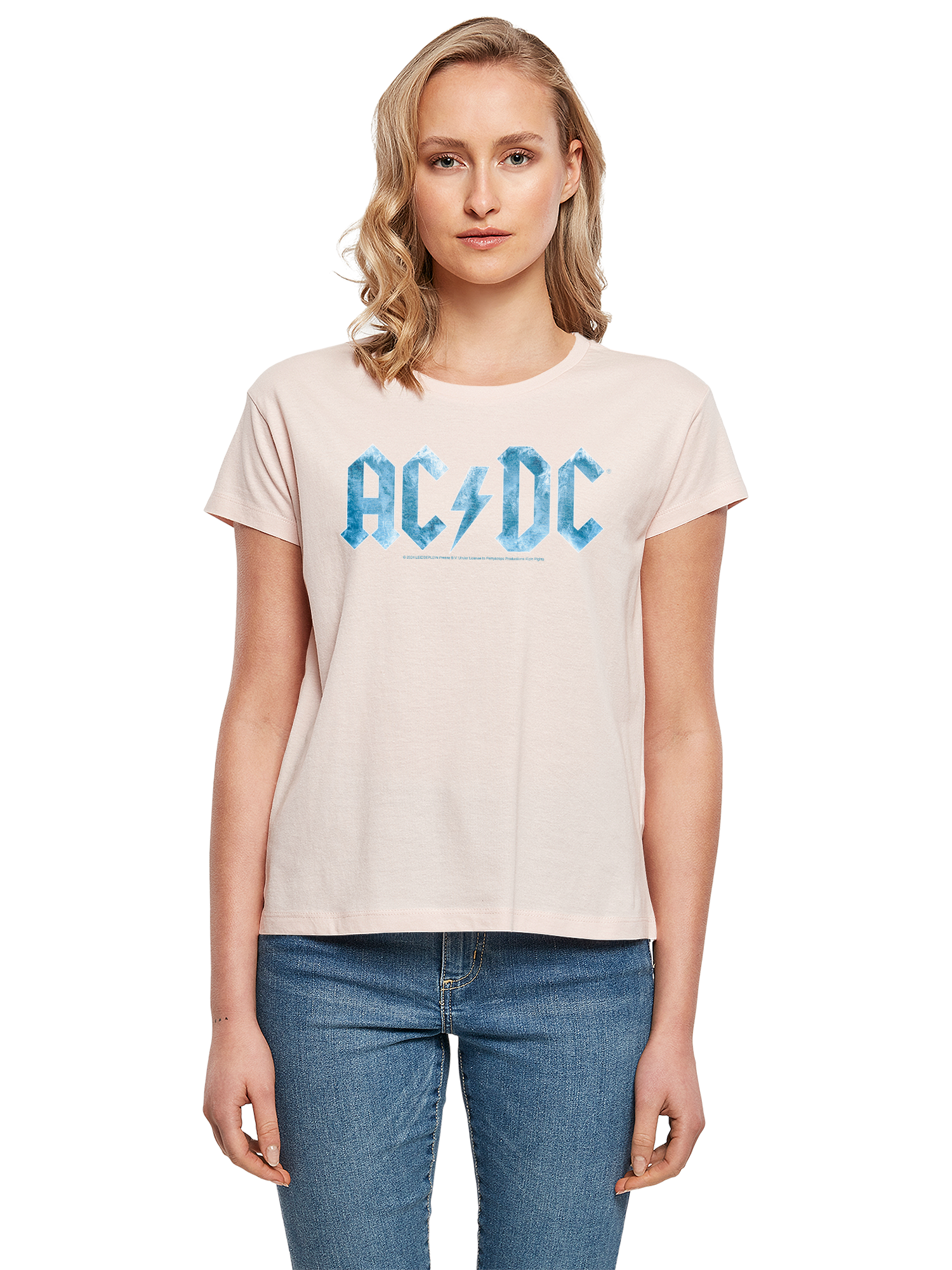 ACDC Blue Ice Logo avec des dames TEE